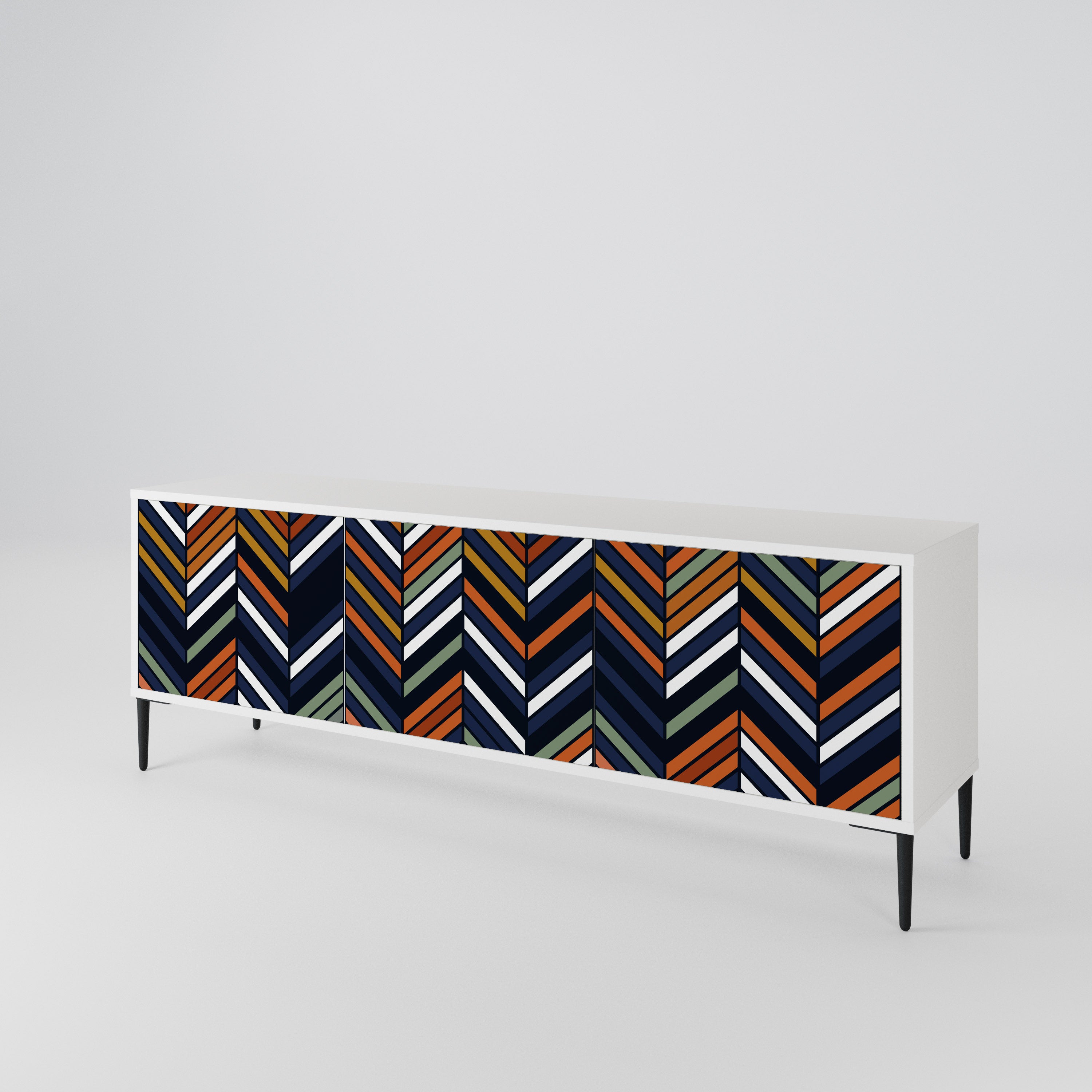 VIBRANT PATCHWORK Mueble de TV de 3 Puertas
