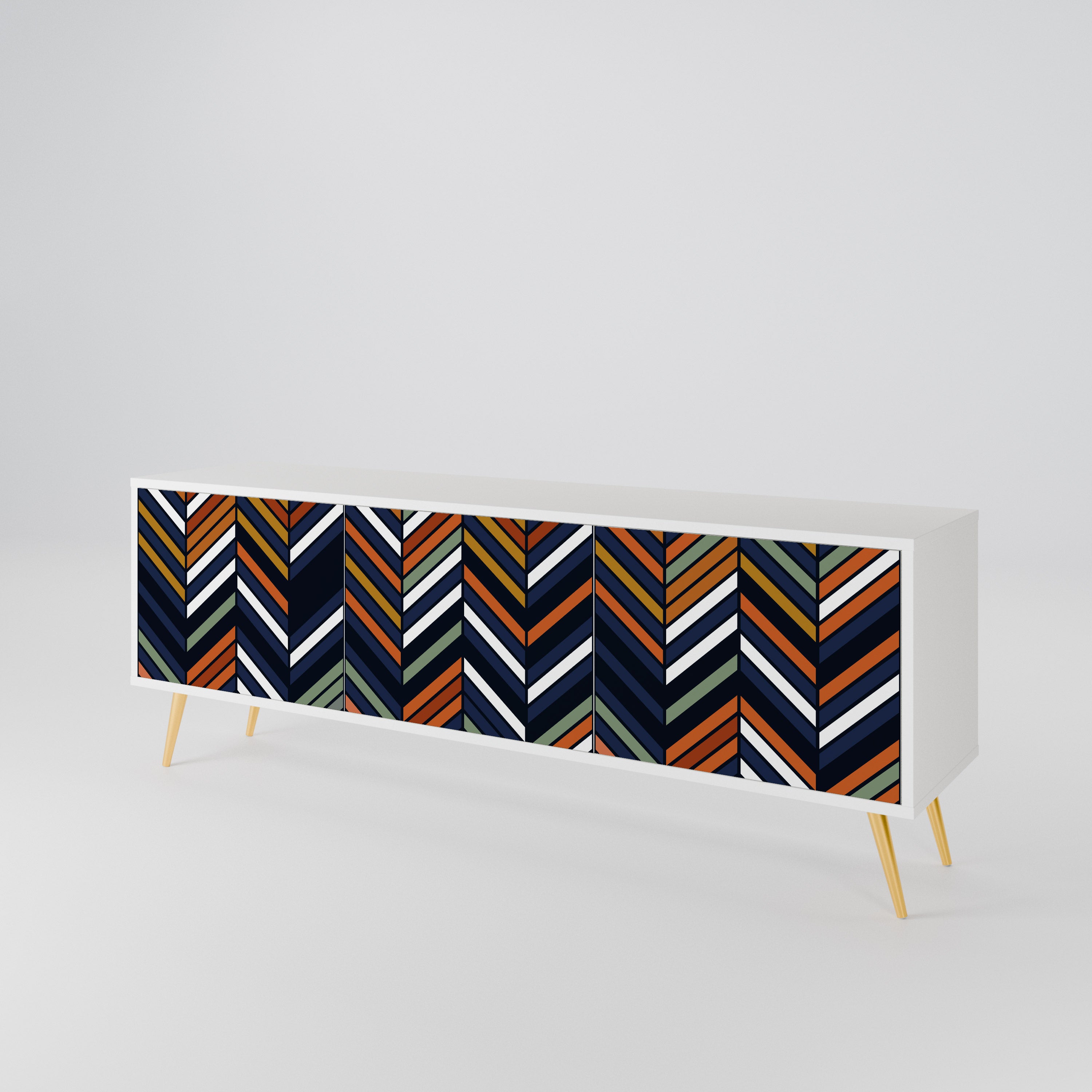 VIBRANT PATCHWORK Mueble de TV de 3 Puertas