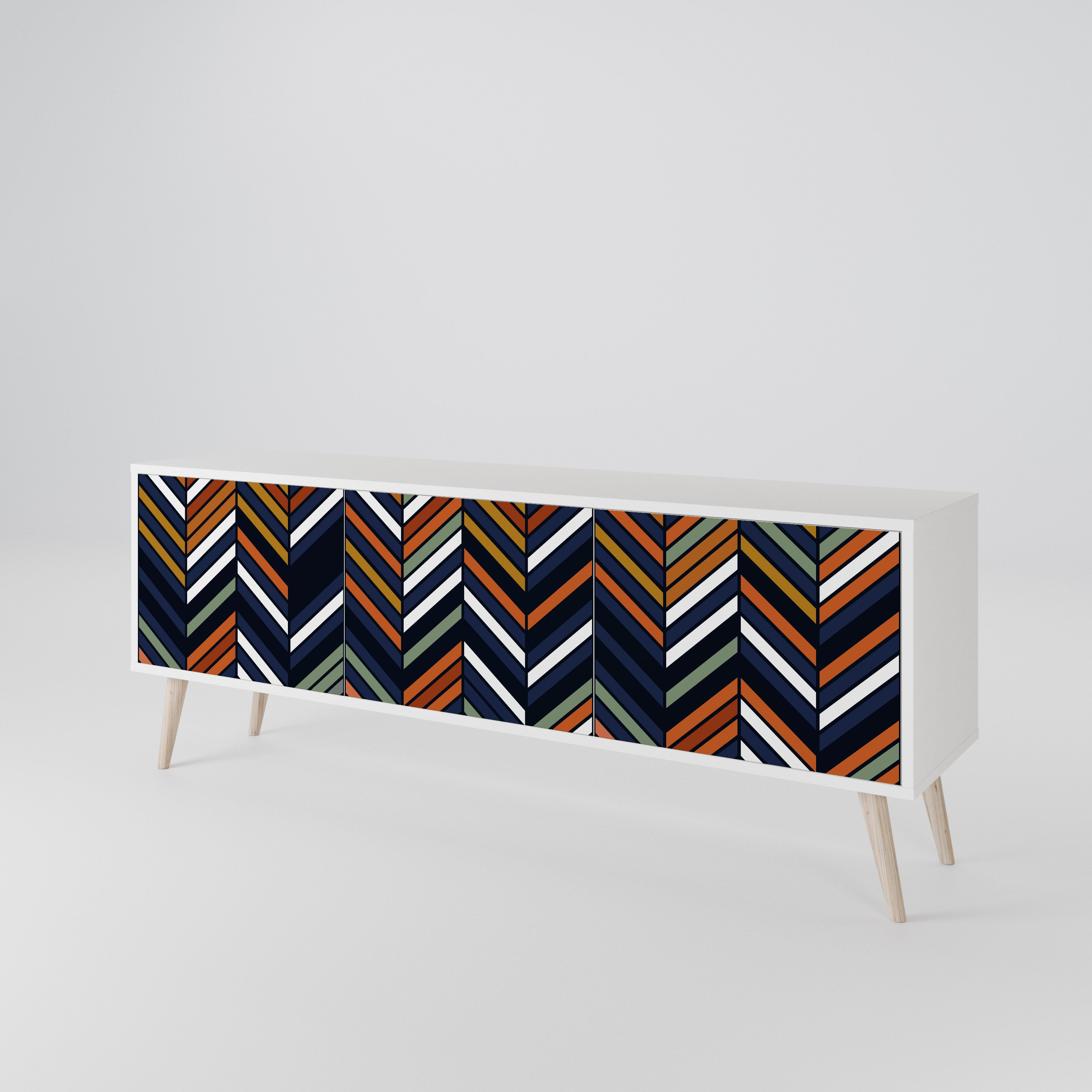 VIBRANT PATCHWORK Mueble de TV de 3 Puertas