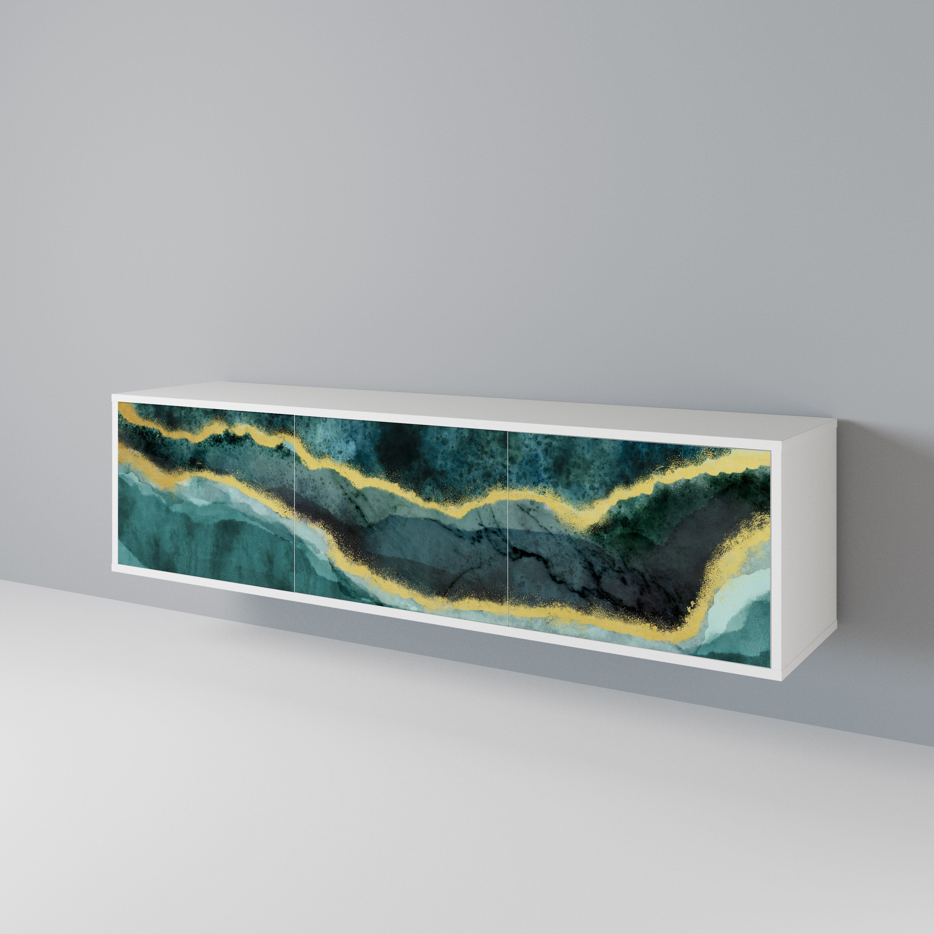 GOLDRUSH ODYSSEY Mueble de TV de 3 Puertas