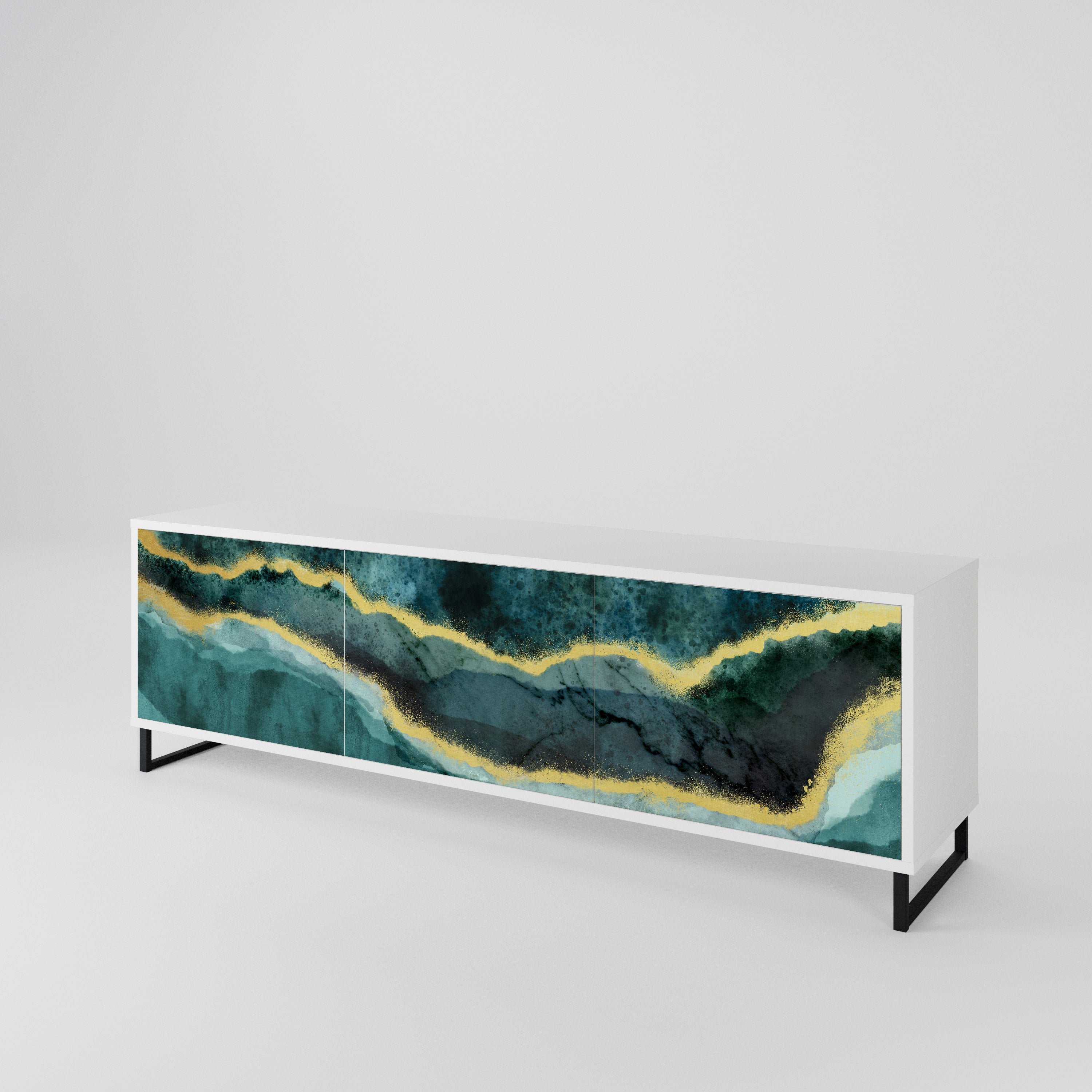 GOLDRUSH ODYSSEY Mueble de TV de 3 Puertas