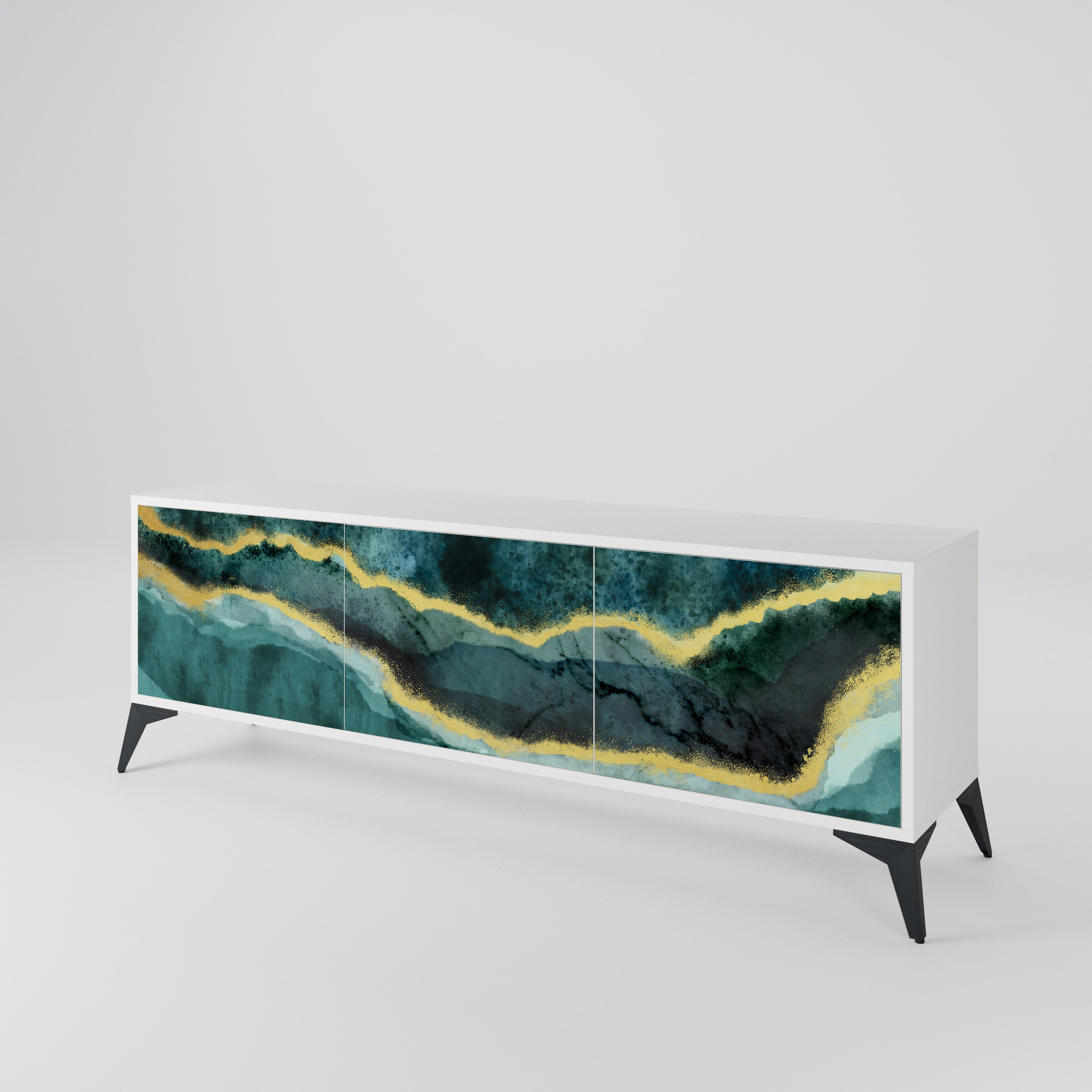 GOLDRUSH ODYSSEY Mueble de TV de 3 Puertas