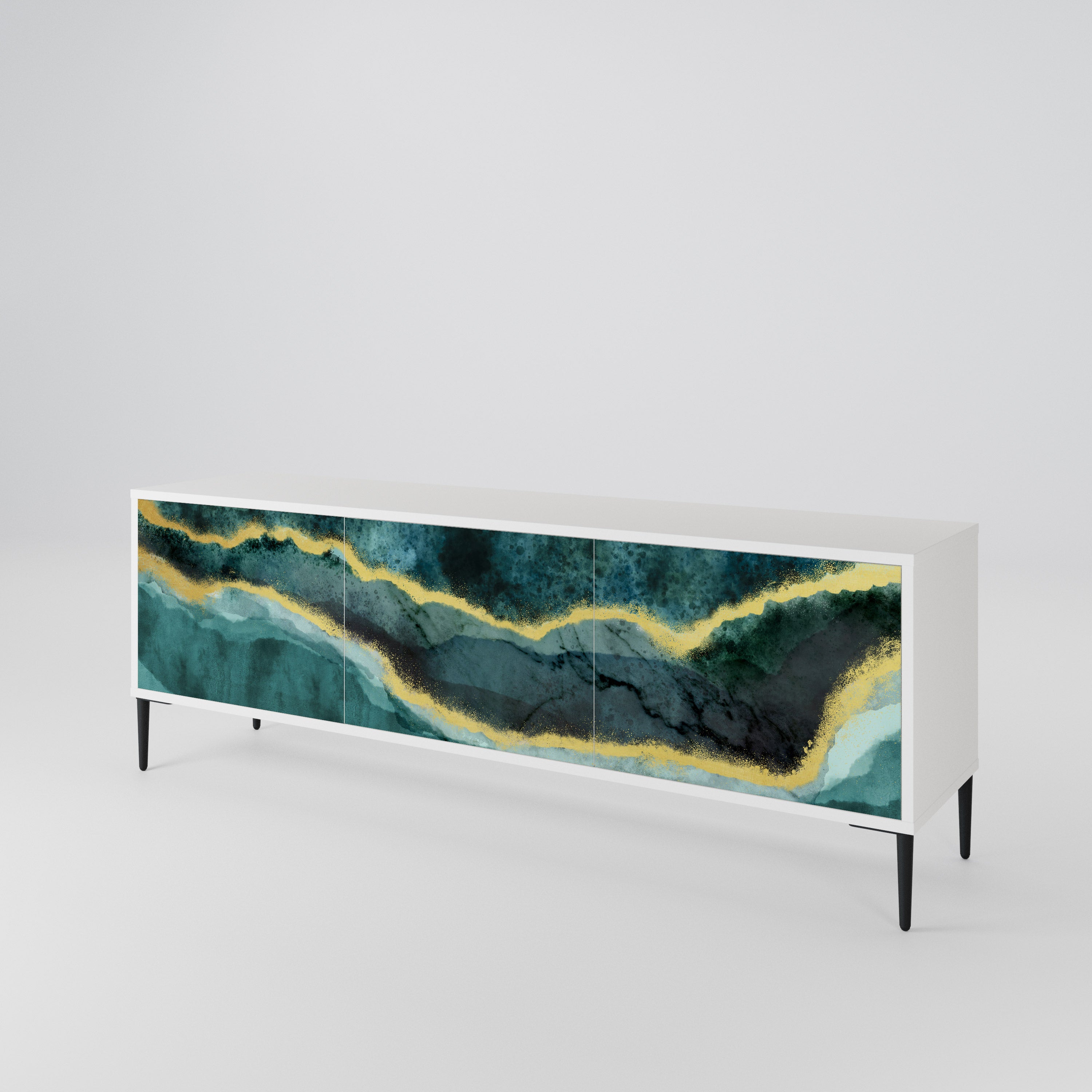 GOLDRUSH ODYSSEY Mueble de TV de 3 Puertas