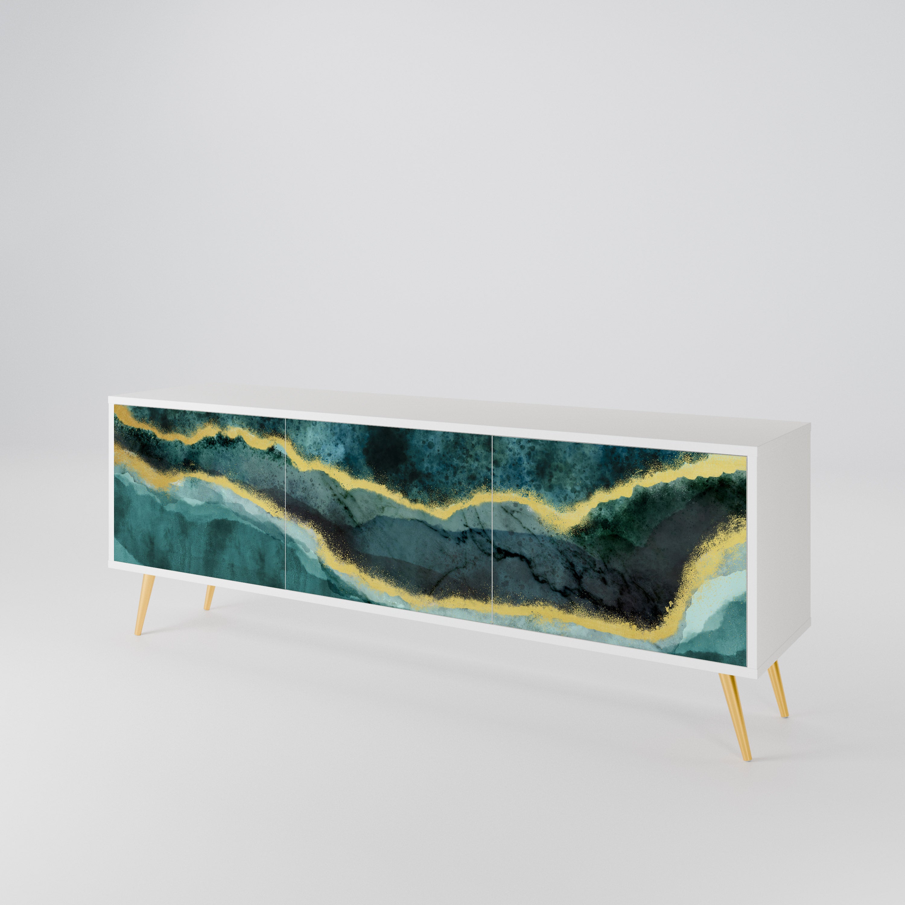 GOLDRUSH ODYSSEY Mueble de TV de 3 Puertas