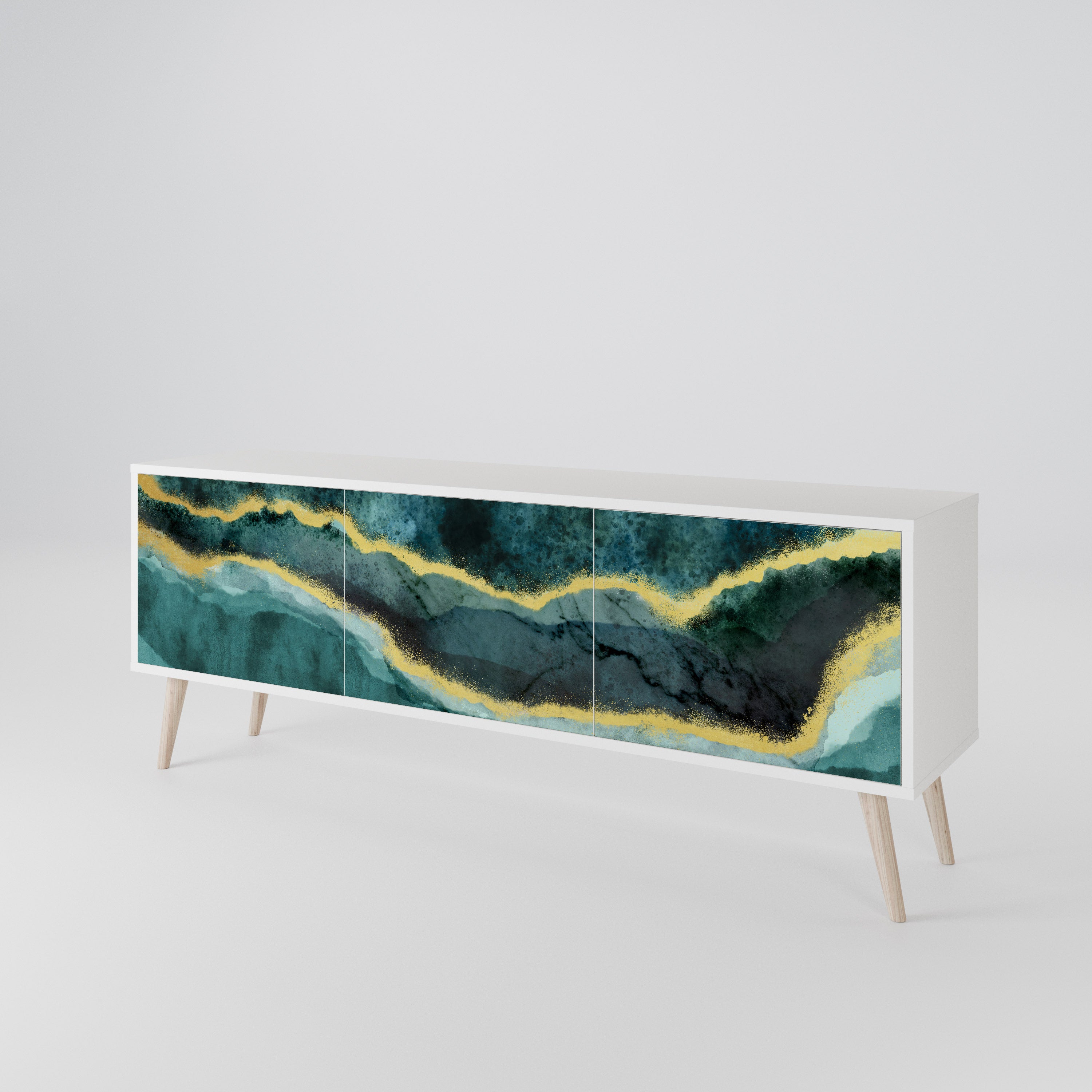 GOLDRUSH ODYSSEY Mueble de TV de 3 Puertas