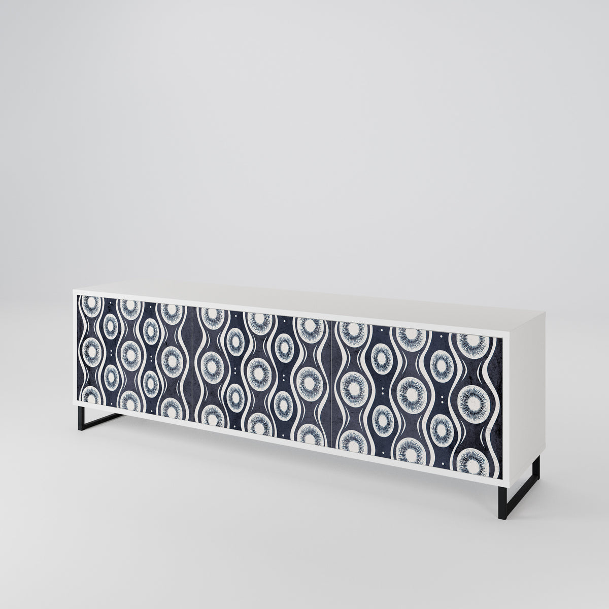 GRAPHITE EYES Mueble de TV de 3 Puertas