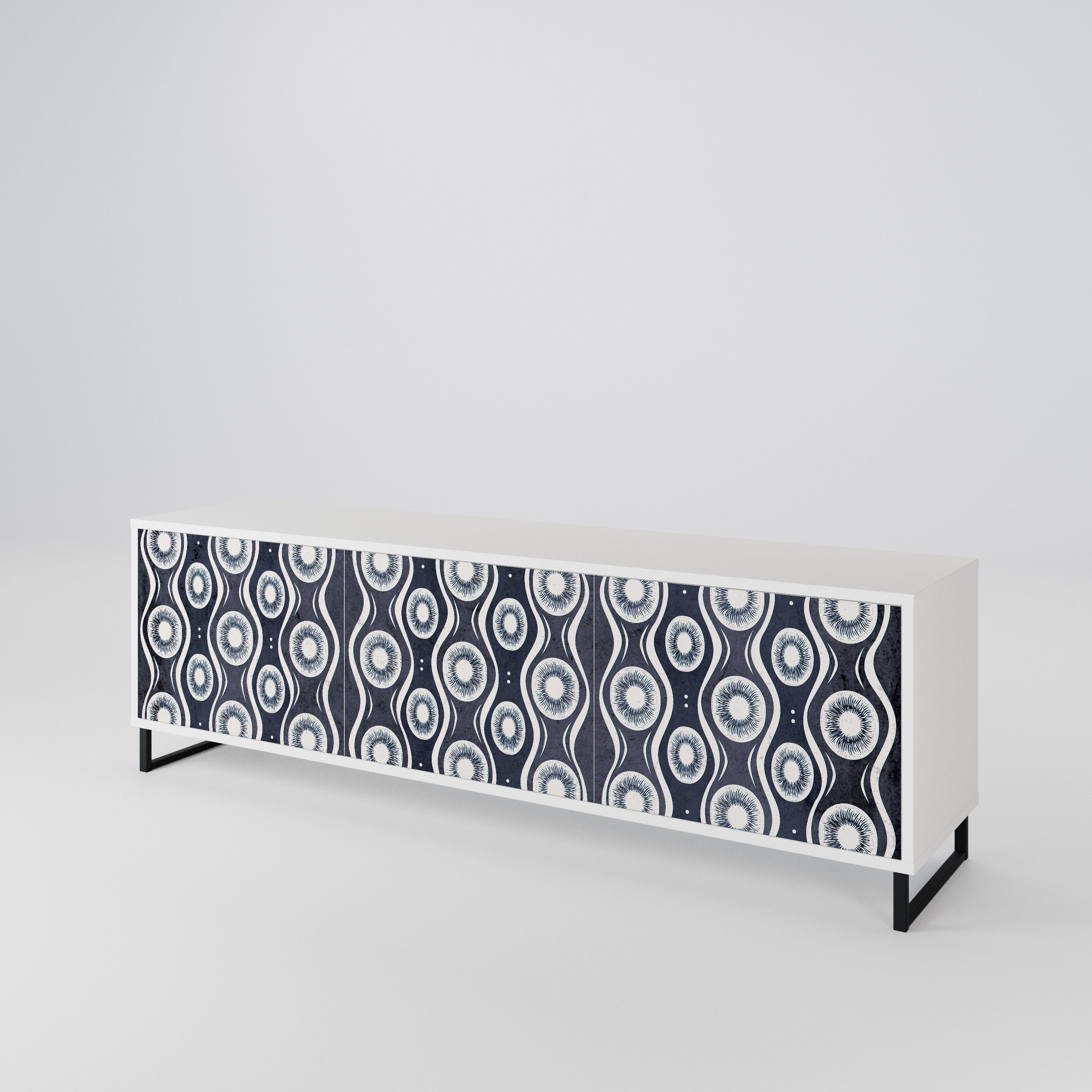 GRAPHITE EYES Mueble de TV de 3 Puertas