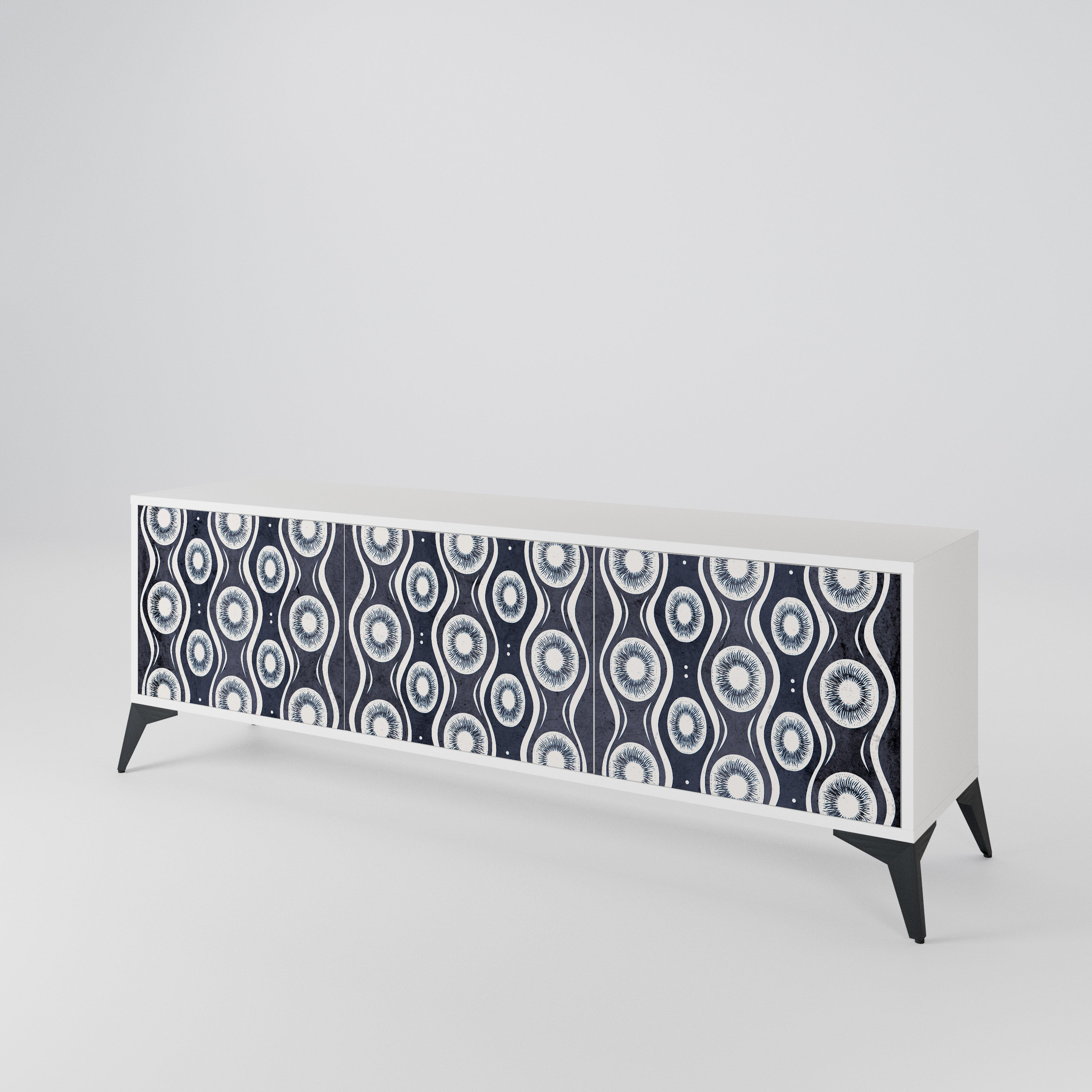 GRAPHITE EYES Mueble de TV de 3 Puertas