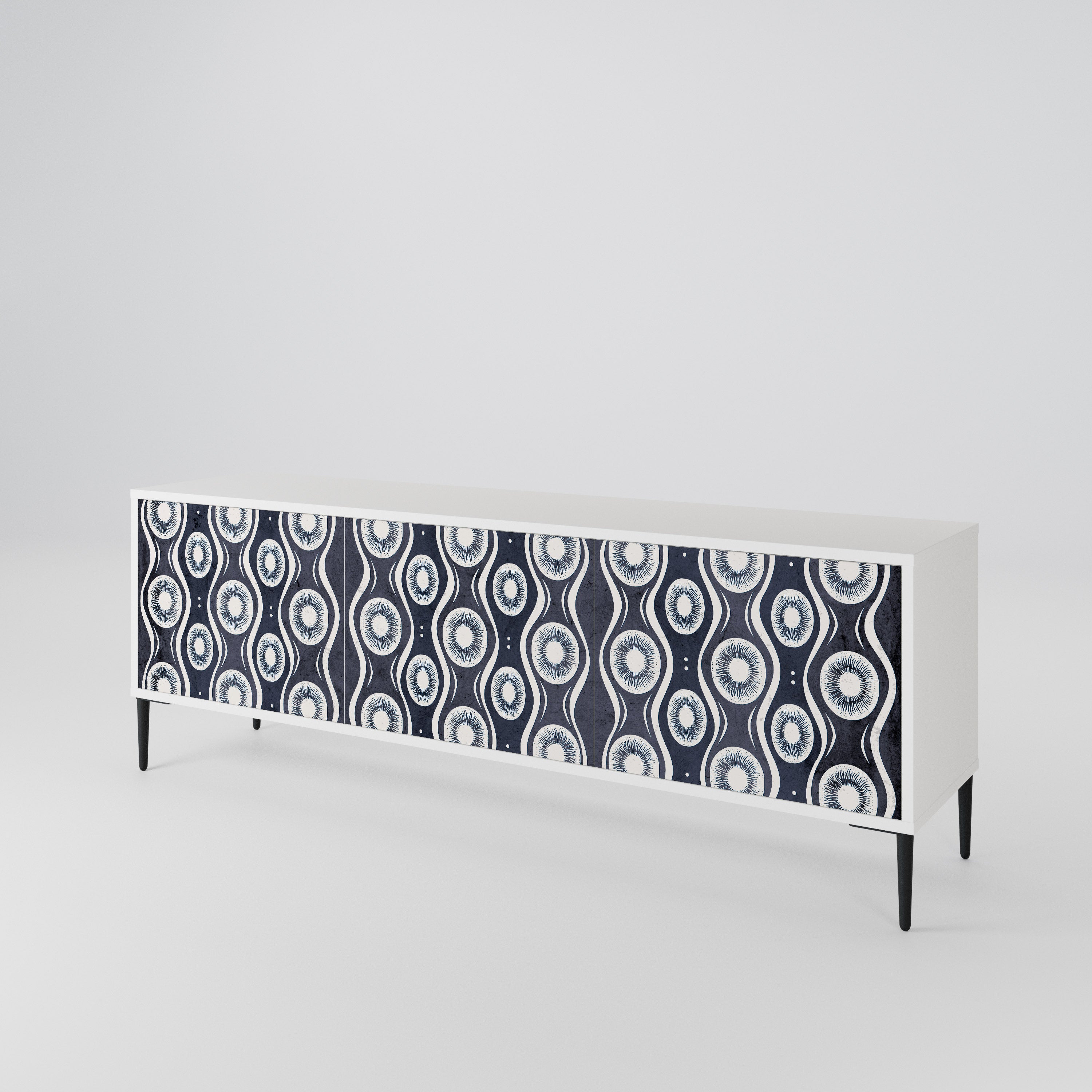 GRAPHITE EYES Mueble de TV de 3 Puertas