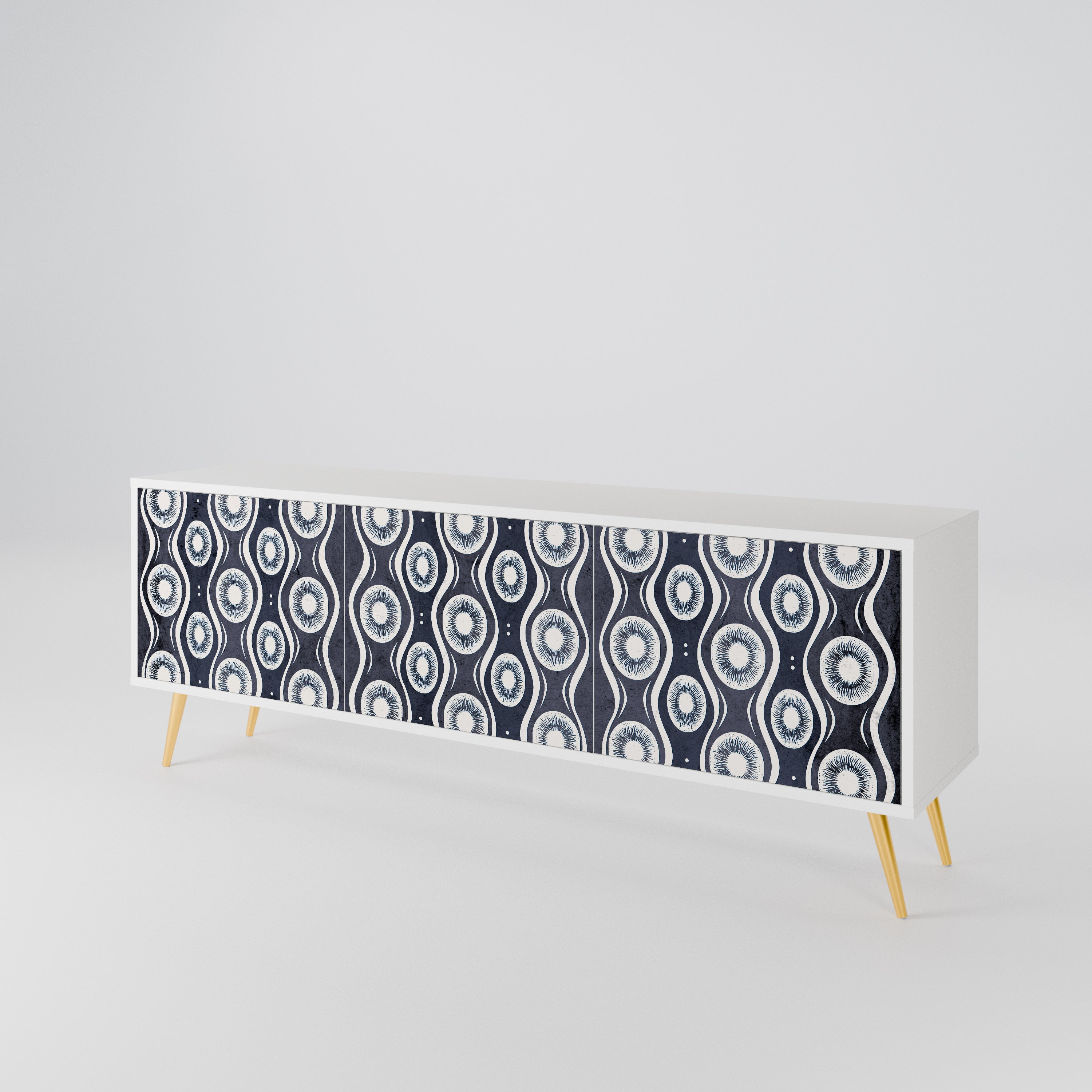 GRAPHITE EYES Mueble de TV de 3 Puertas
