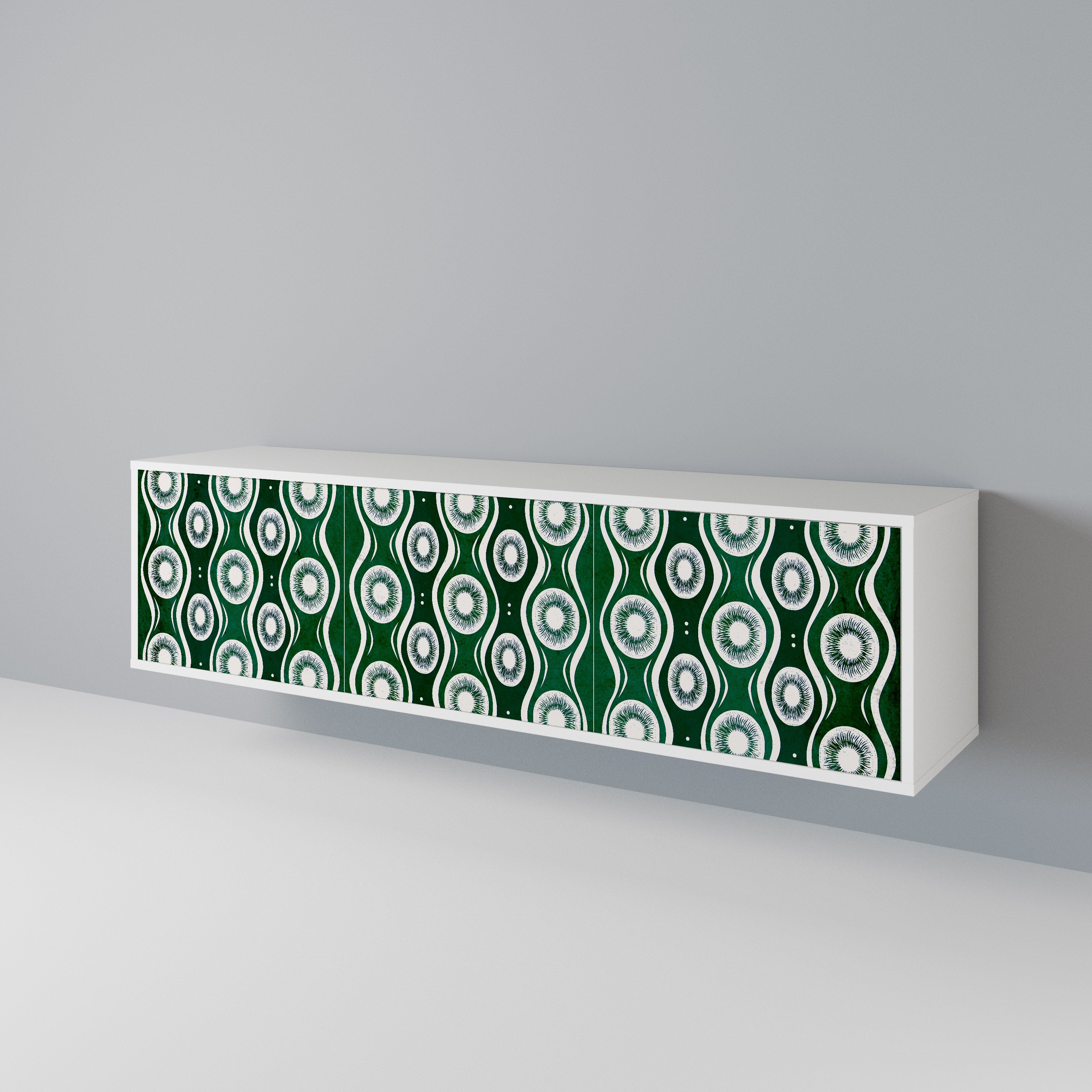 GREEN EYES Mueble de TV de 3 Puertas