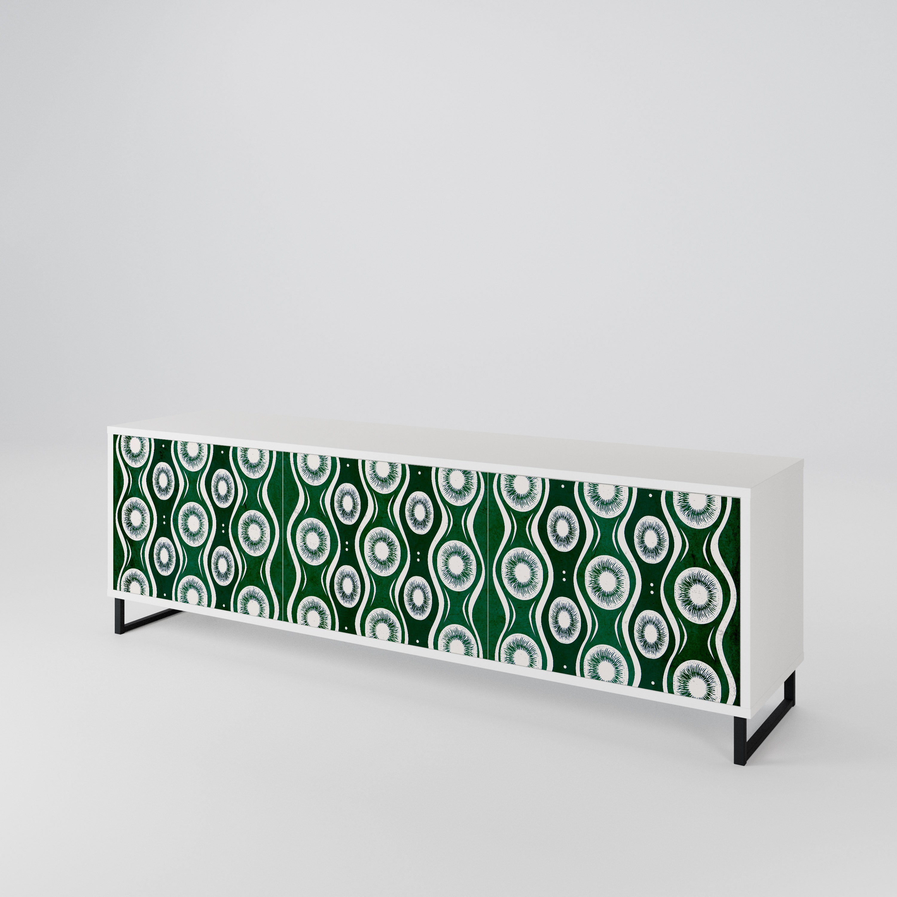 GREEN EYES Mueble de TV de 3 Puertas