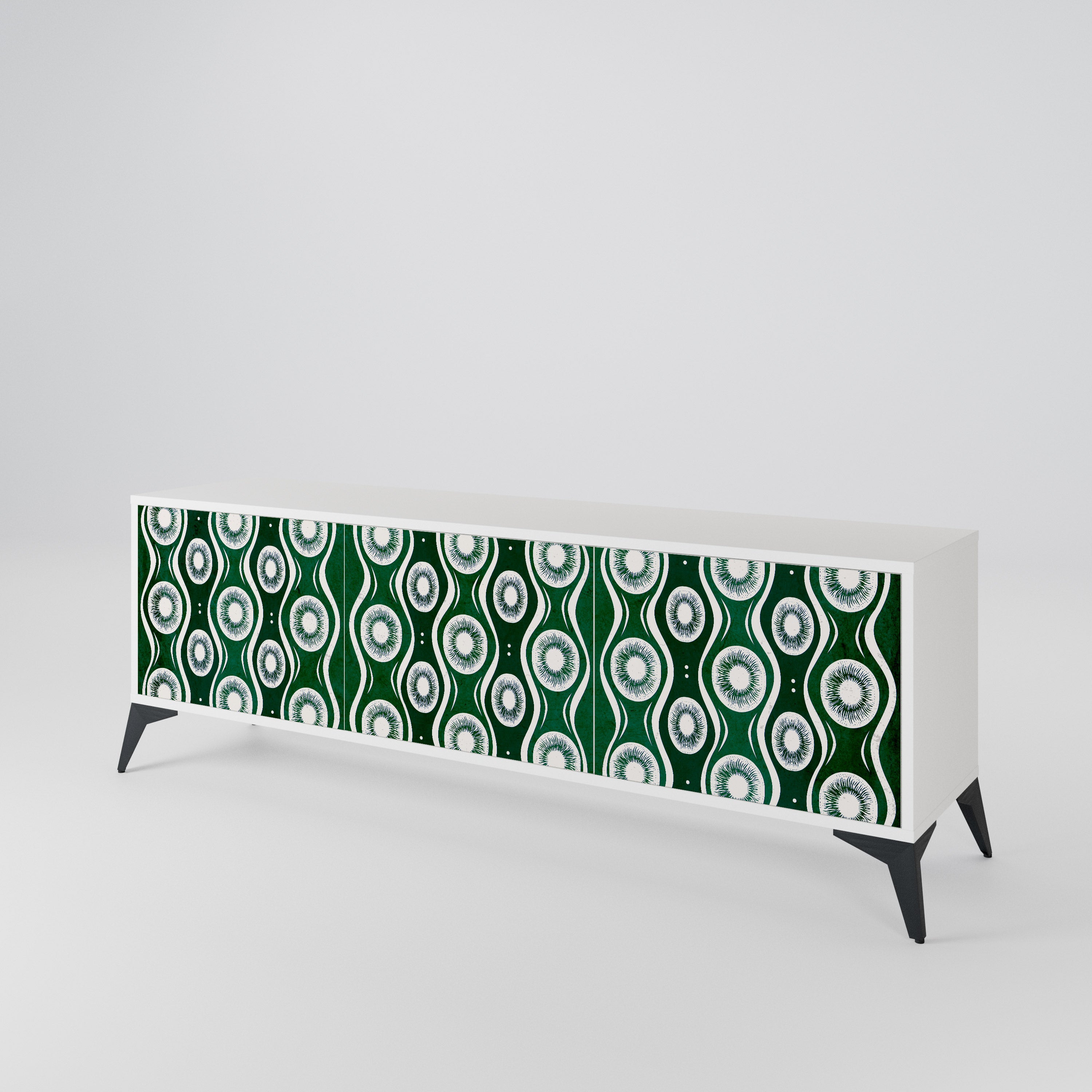 GREEN EYES Mueble de TV de 3 Puertas
