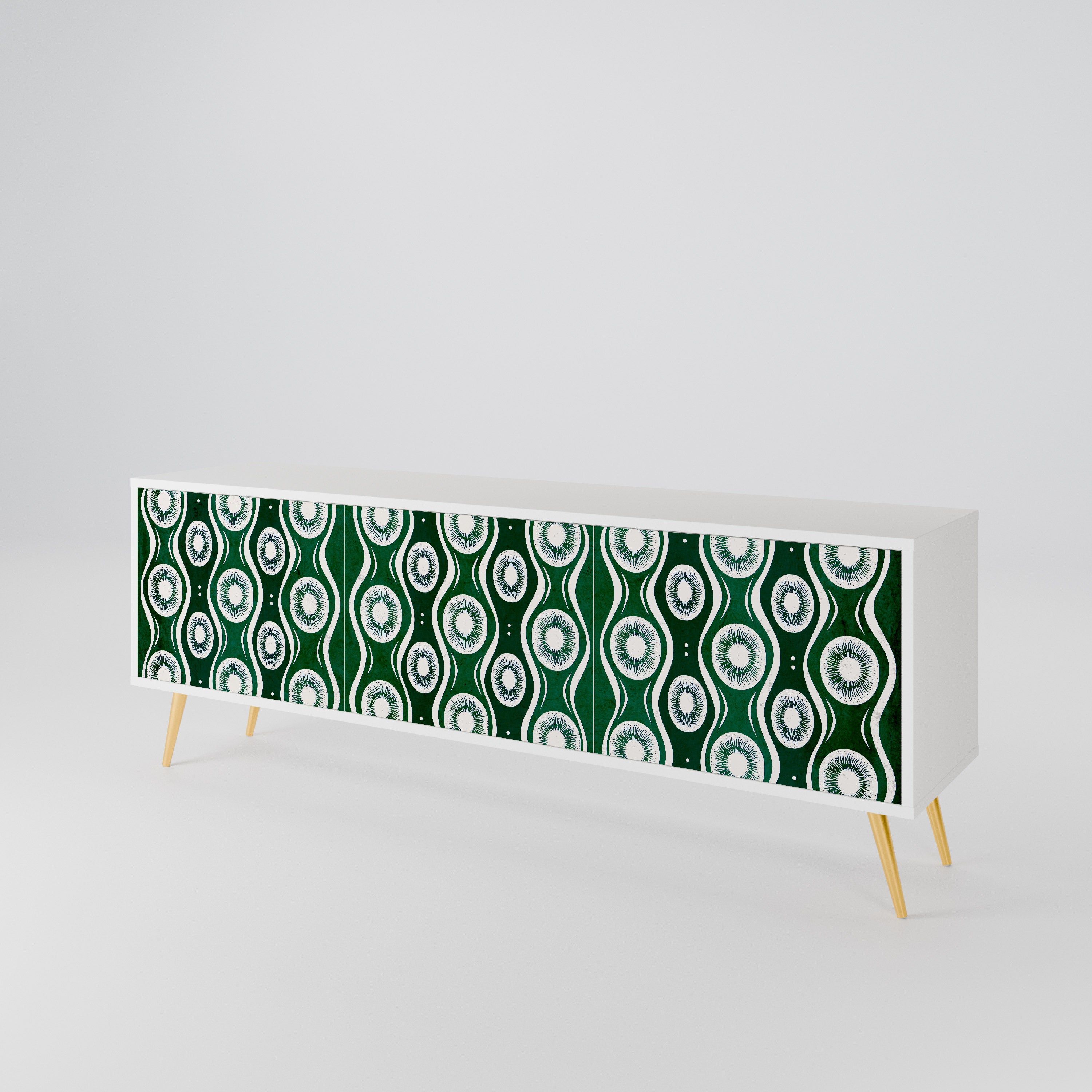 GREEN EYES Mueble de TV de 3 Puertas