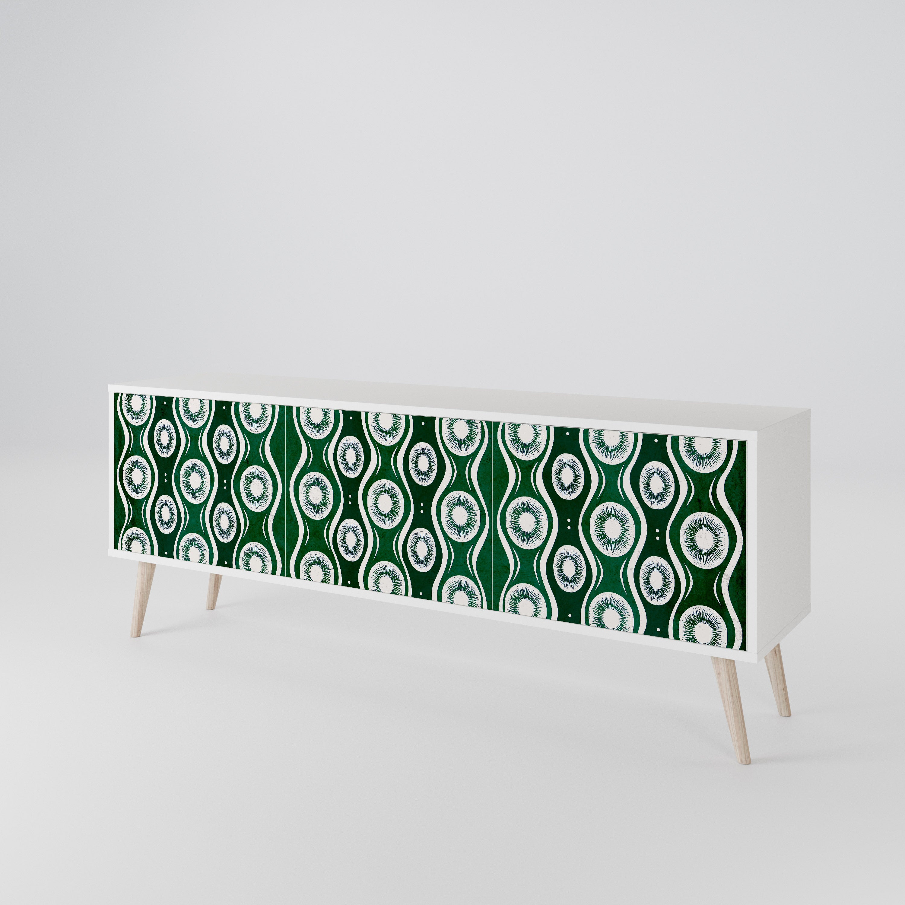 GREEN EYES Mueble de TV de 3 Puertas