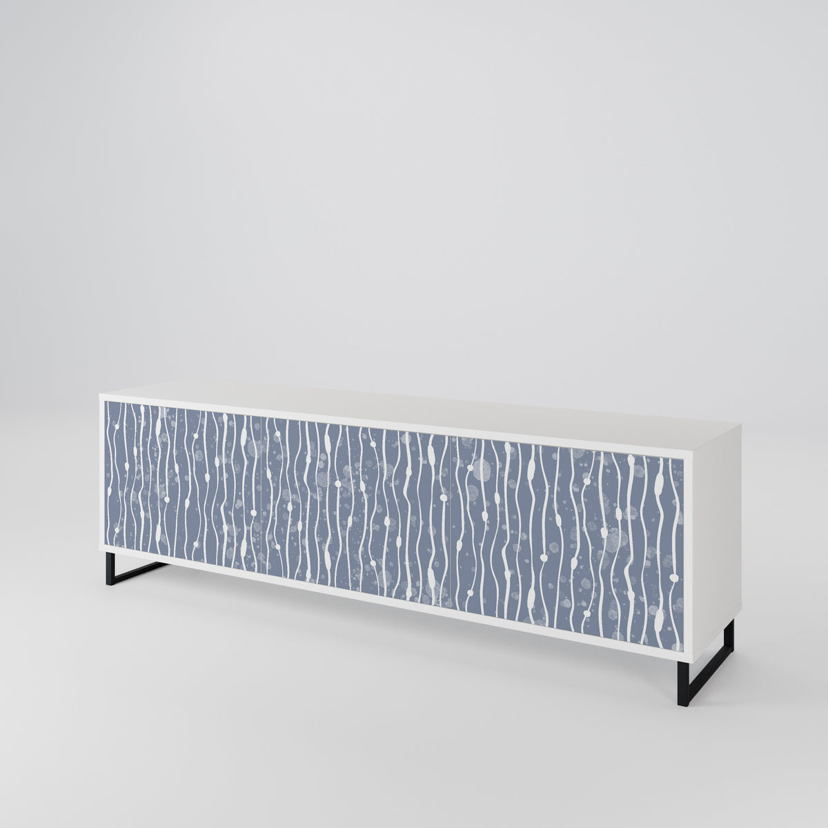 GRAPHITE RAIN Mueble de TV de 3 Puertas