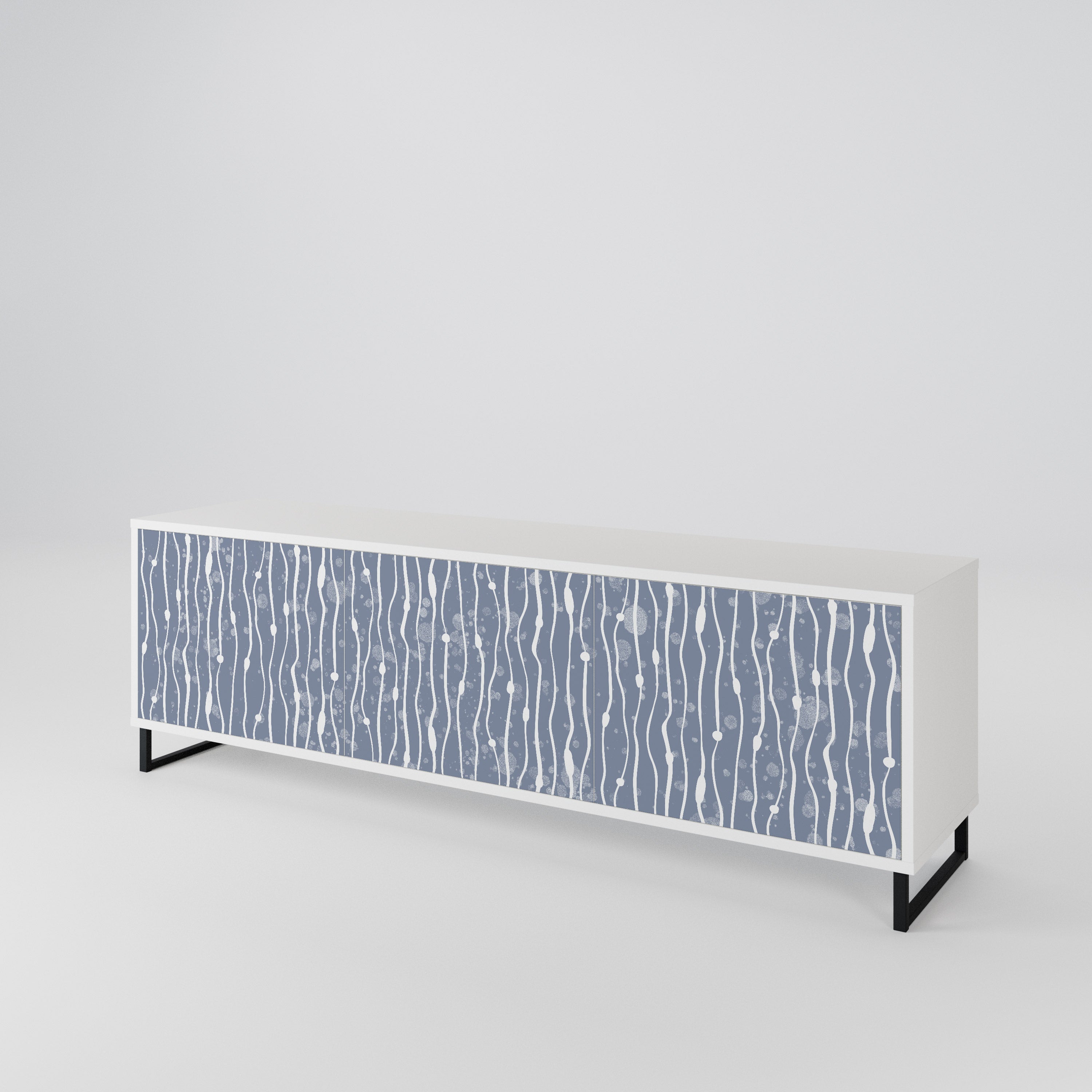 GRAPHITE RAIN Mueble de TV de 3 Puertas