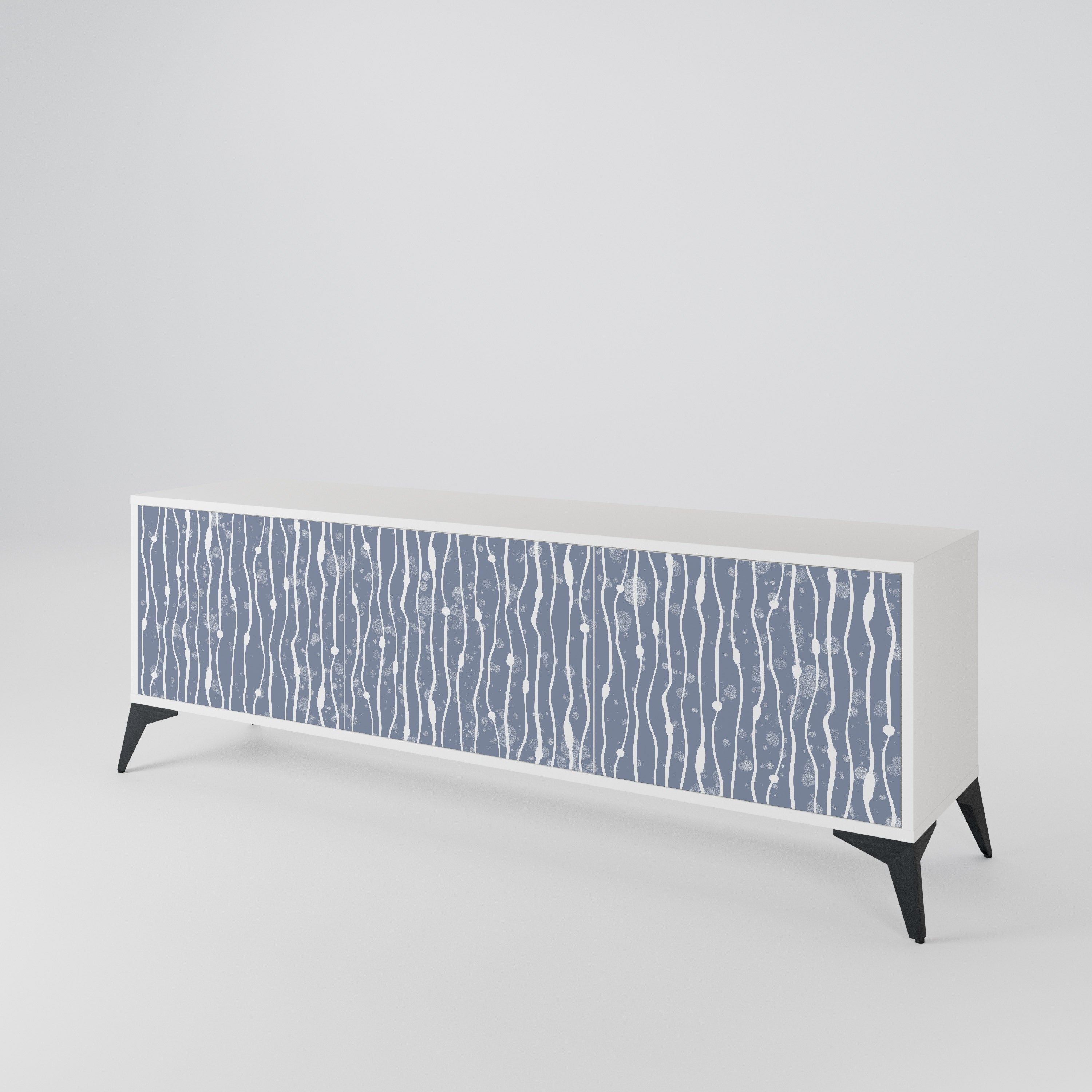 GRAPHITE RAIN Mueble de TV de 3 Puertas