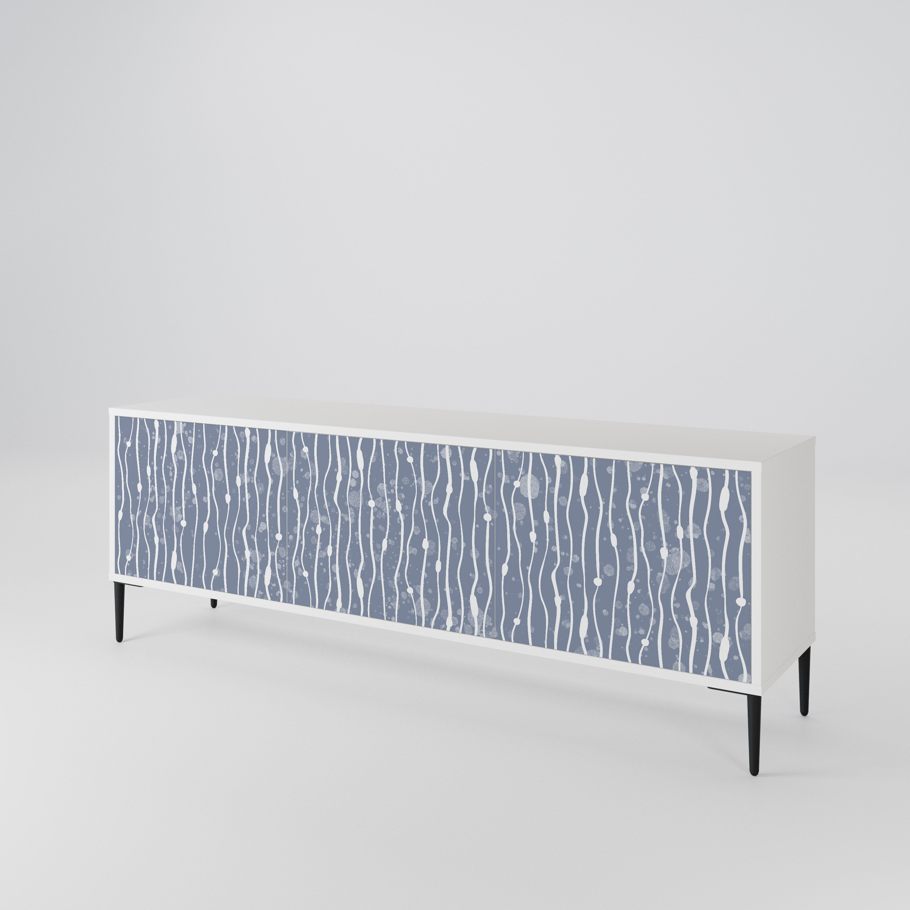 GRAPHITE RAIN Mueble de TV de 3 Puertas