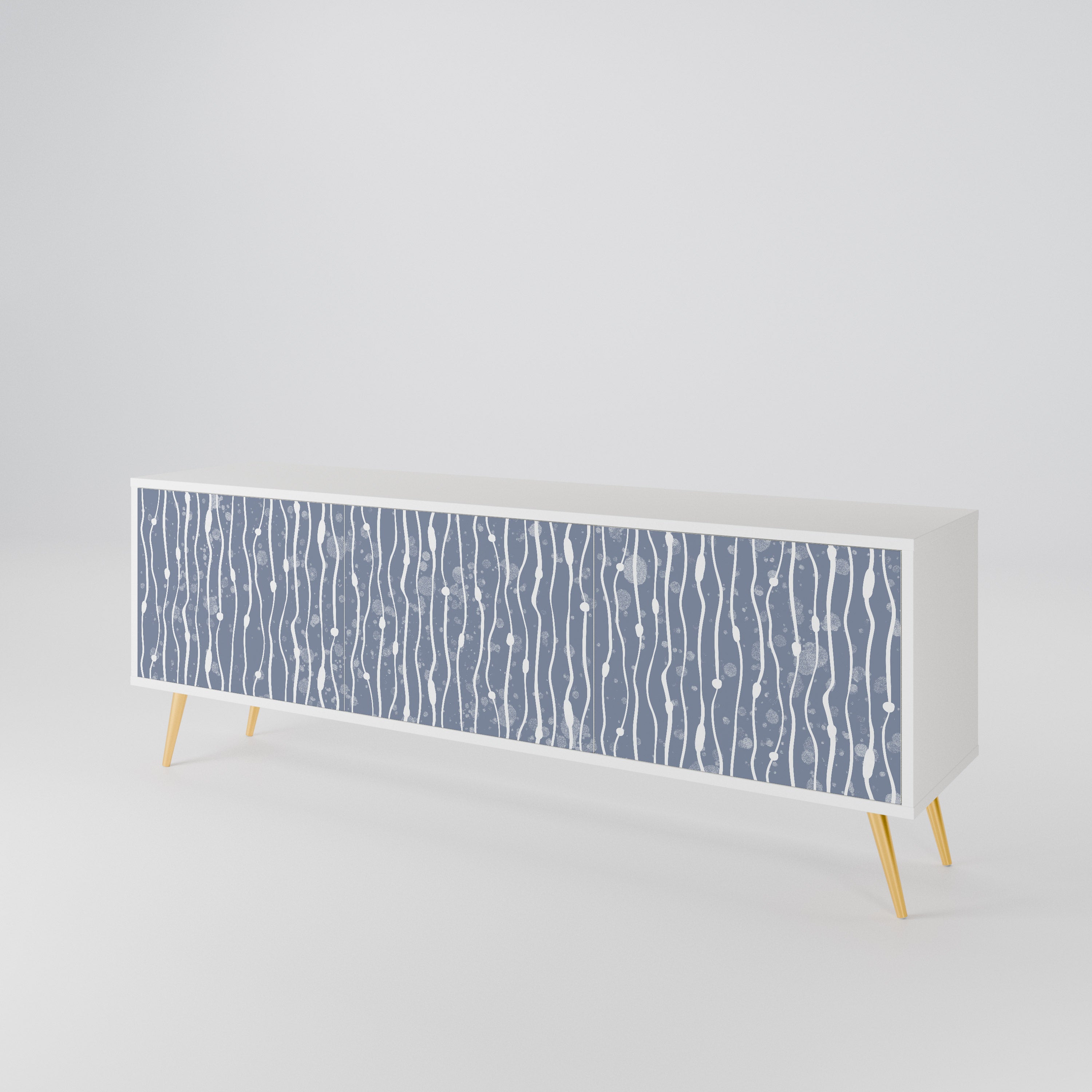 GRAPHITE RAIN Mueble de TV de 3 Puertas