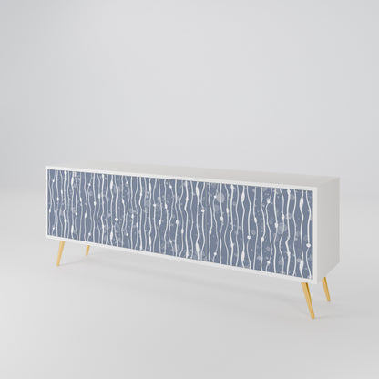 GRAPHITE RAIN Mueble de TV de 3 Puertas