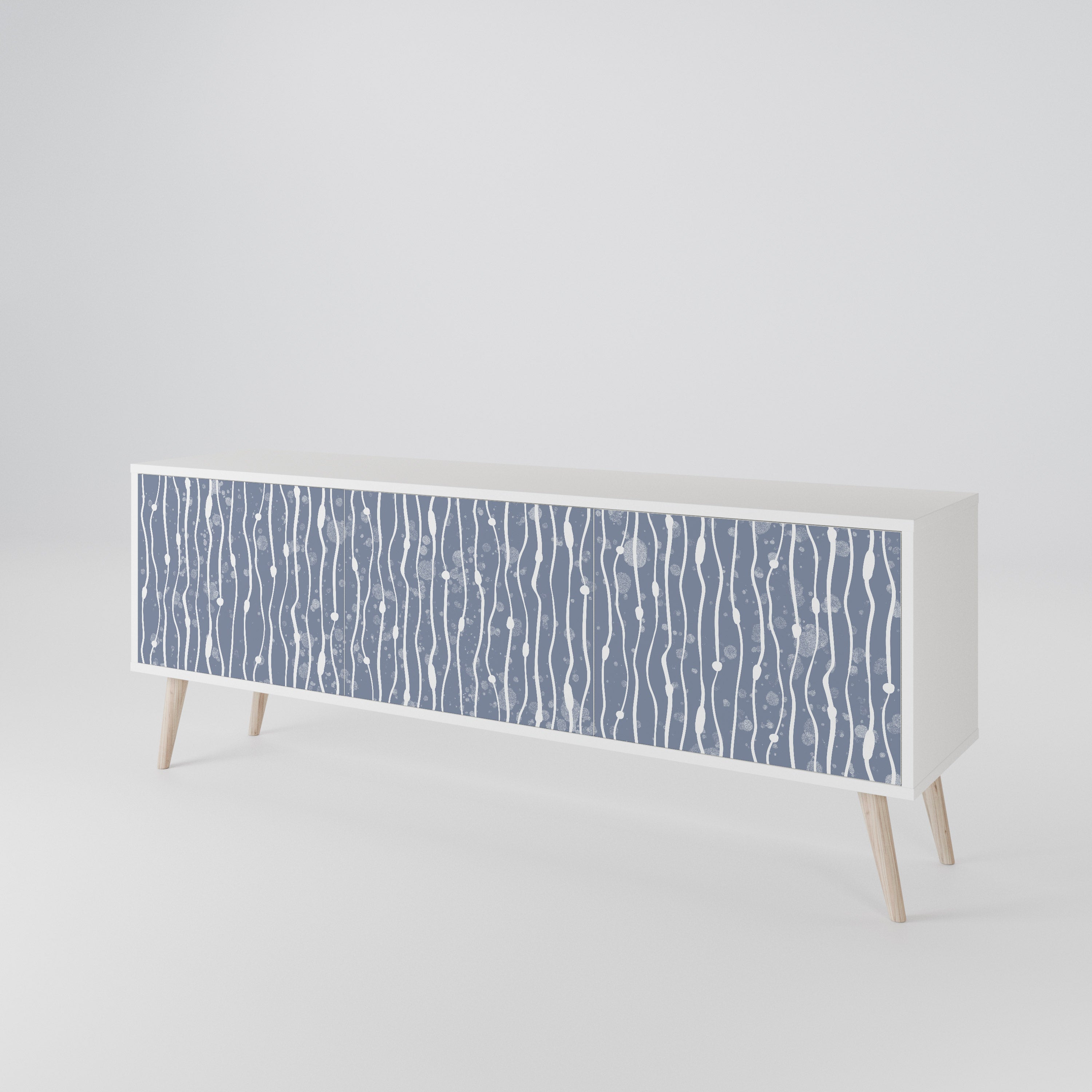 GRAPHITE RAIN Mueble de TV de 3 Puertas