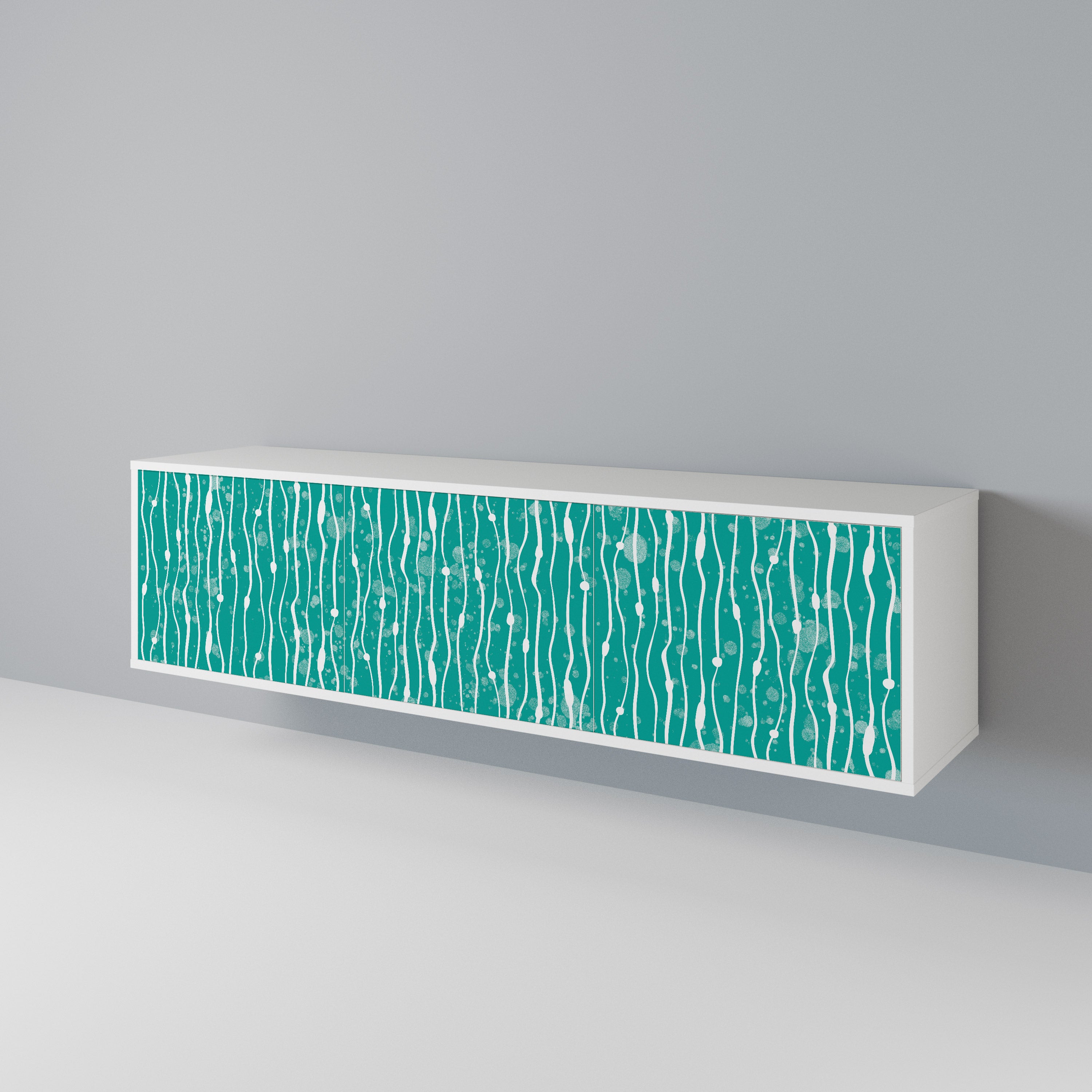 TURQUOISE RAIN Mueble de TV de 3 Puertas