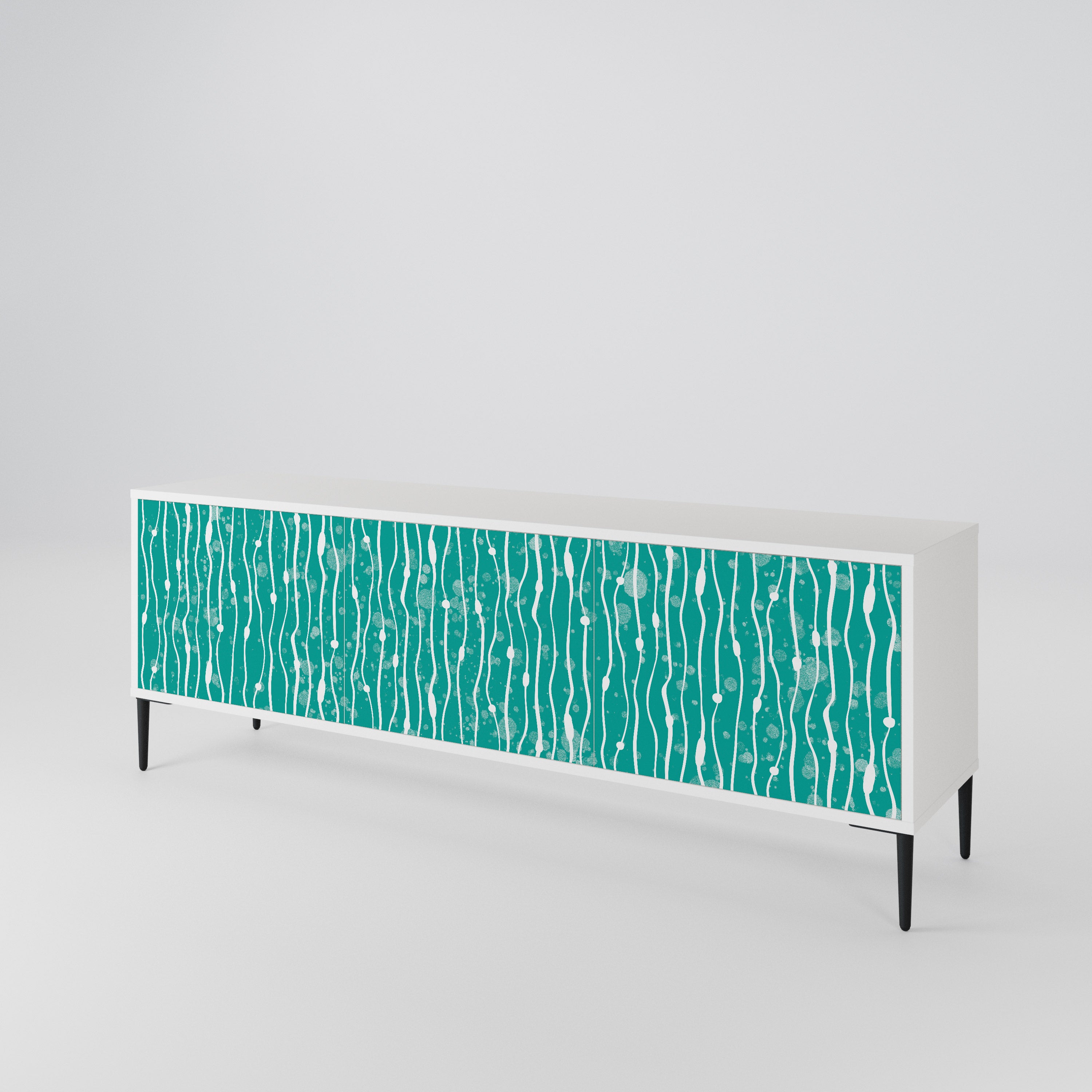 TURQUOISE RAIN Mueble de TV de 3 Puertas