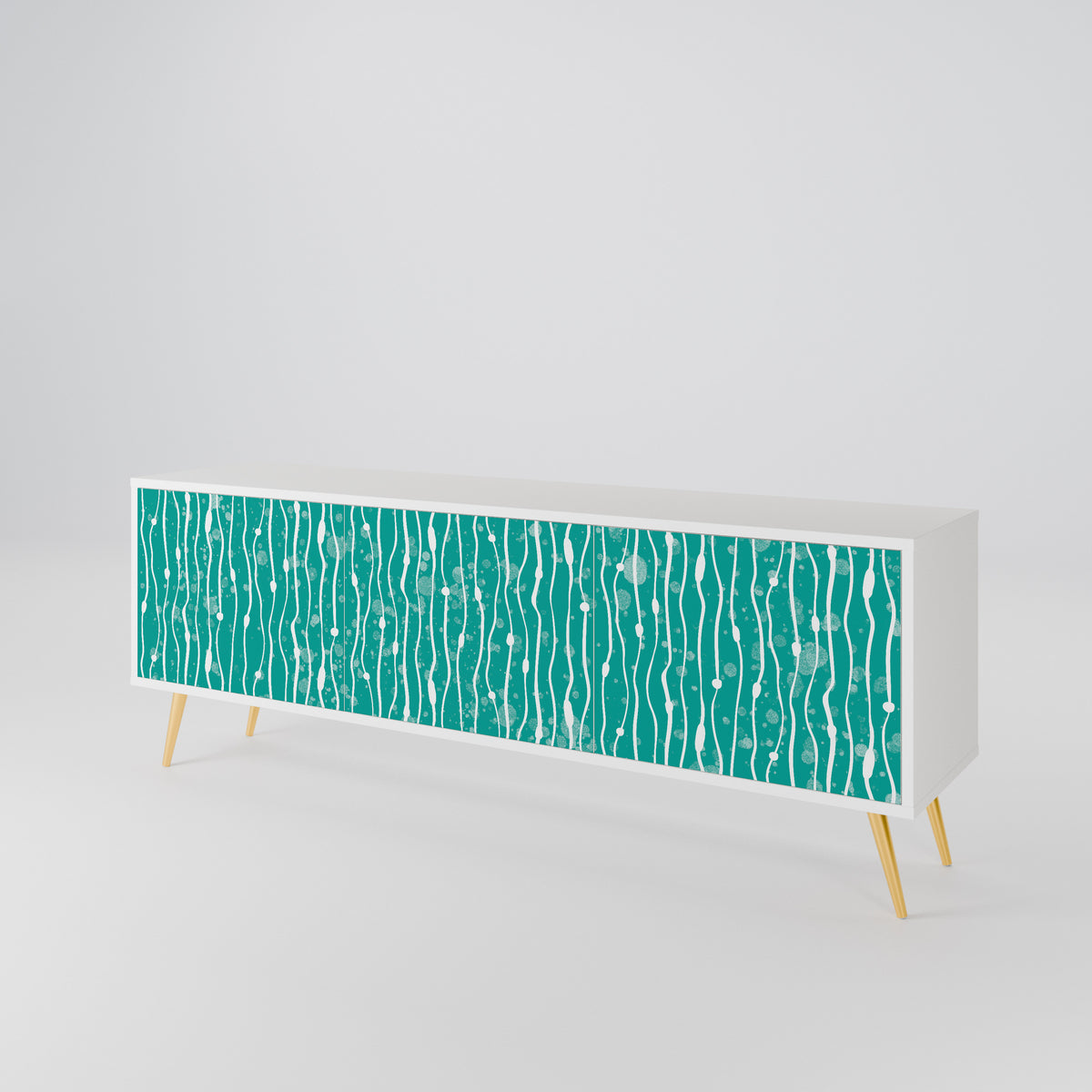 TURQUOISE RAIN Mueble de TV de 3 Puertas