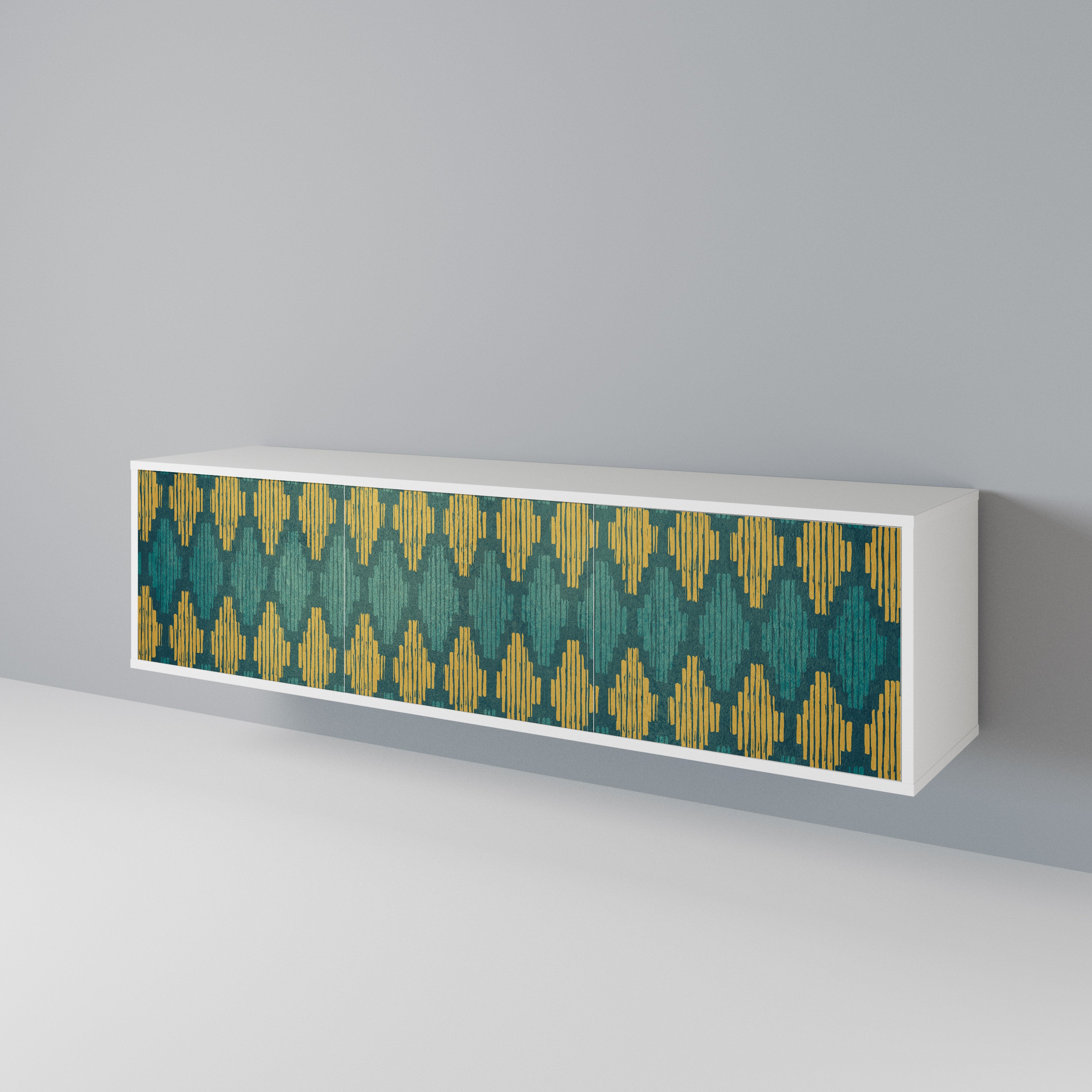POLYGONS Mueble de TV de 3 Puertas