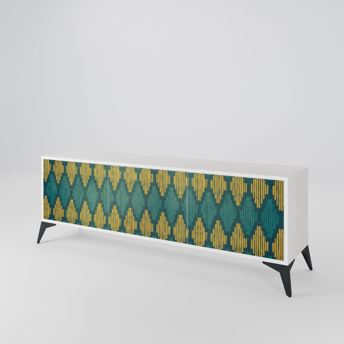 POLYGONS Mueble de TV de 3 Puertas