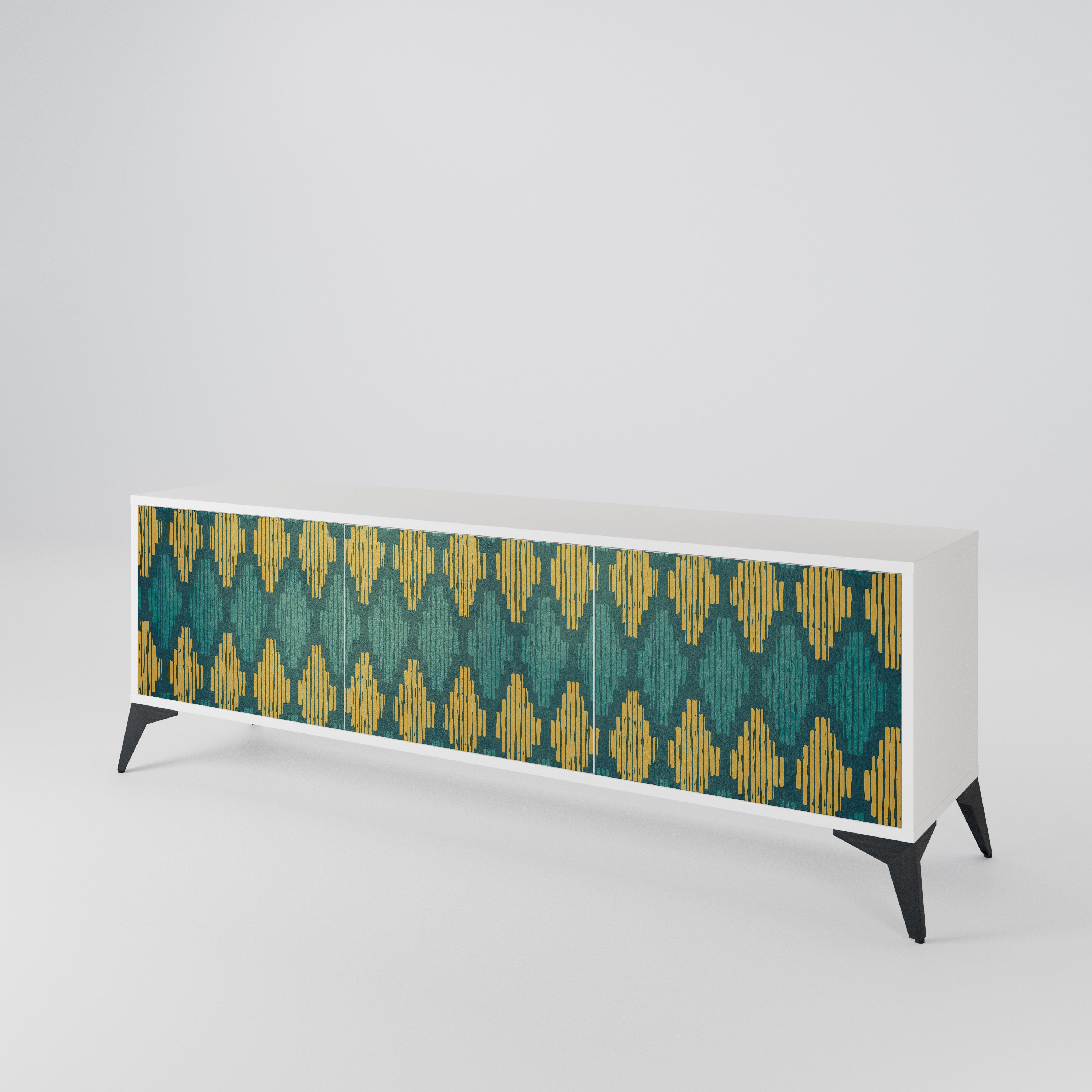 POLYGONS Mueble de TV de 3 Puertas