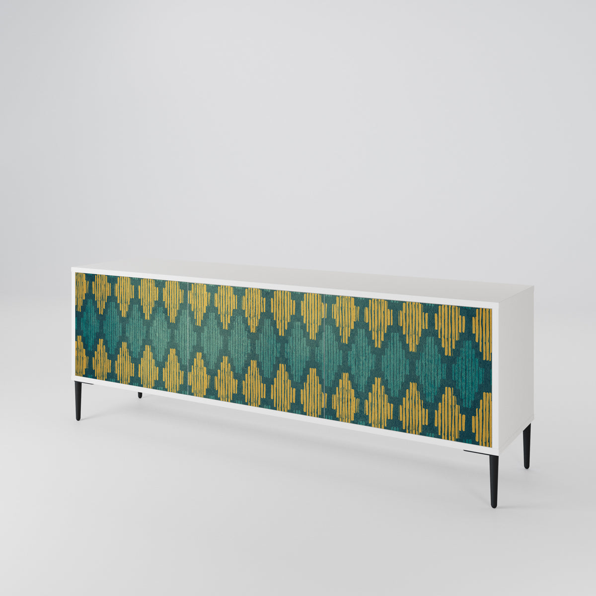 POLYGONS Mueble de TV de 3 Puertas