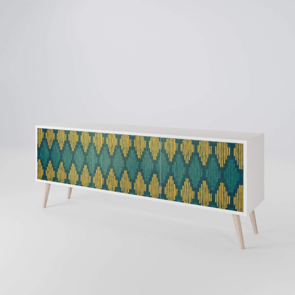 POLYGONS Mueble de TV de 3 Puertas