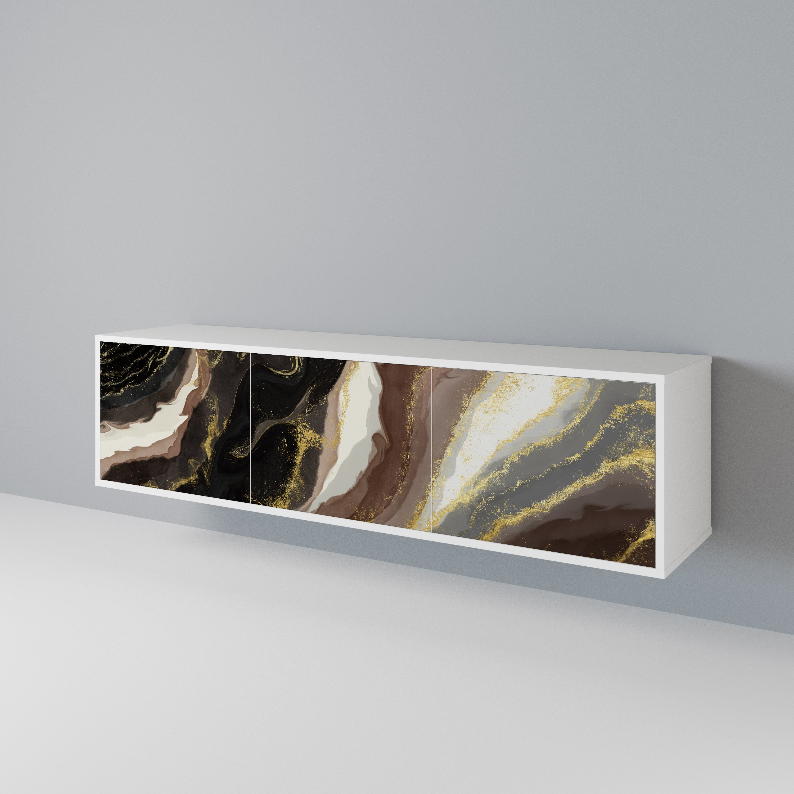 GOLD DUST Mueble de TV de 3 Puertas