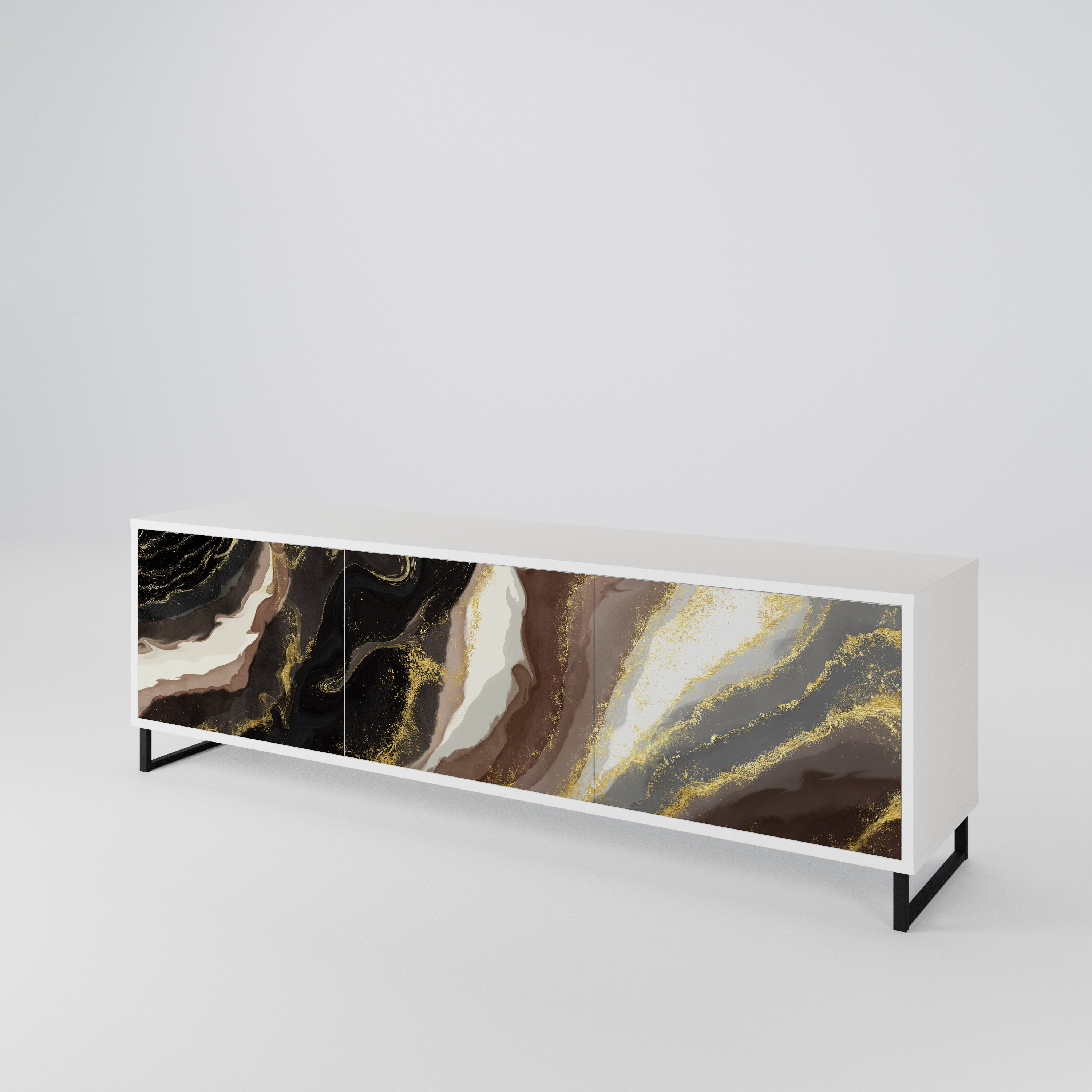GOLD DUST Mueble de TV de 3 Puertas