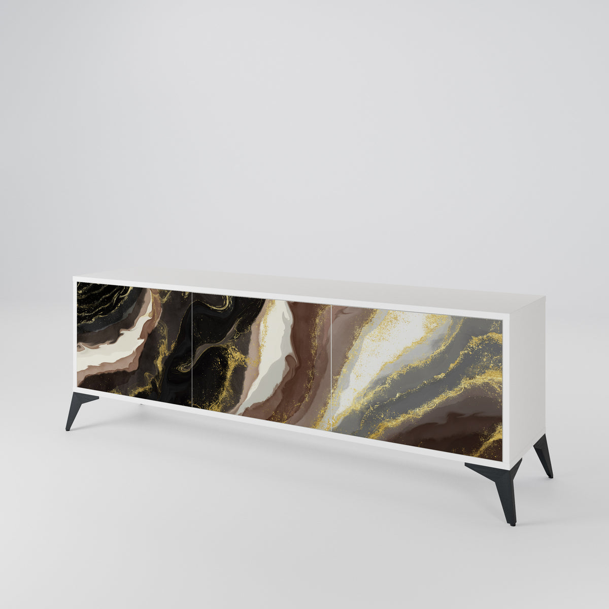 GOLD DUST Mueble de TV de 3 Puertas