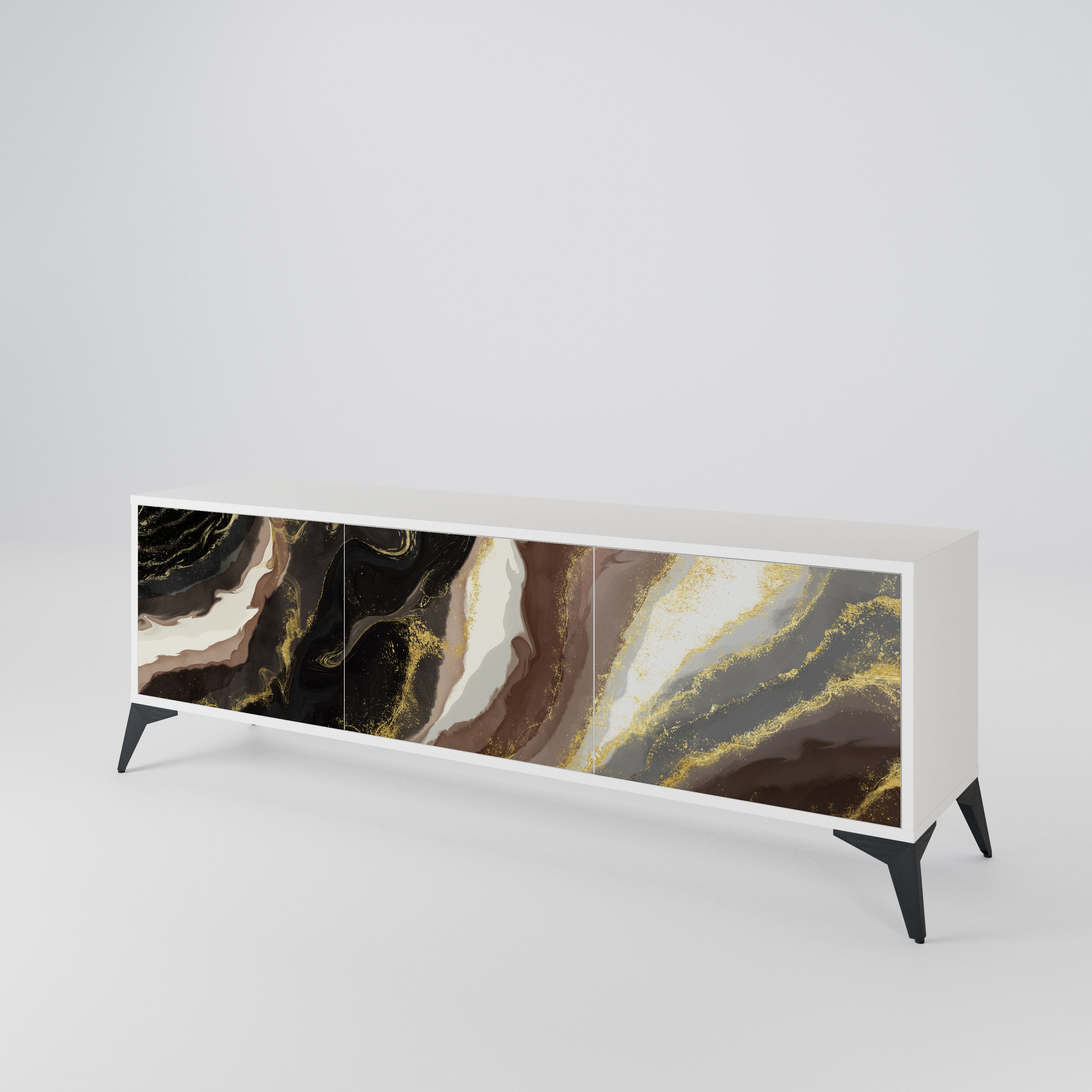 GOLD DUST Mueble de TV de 3 Puertas