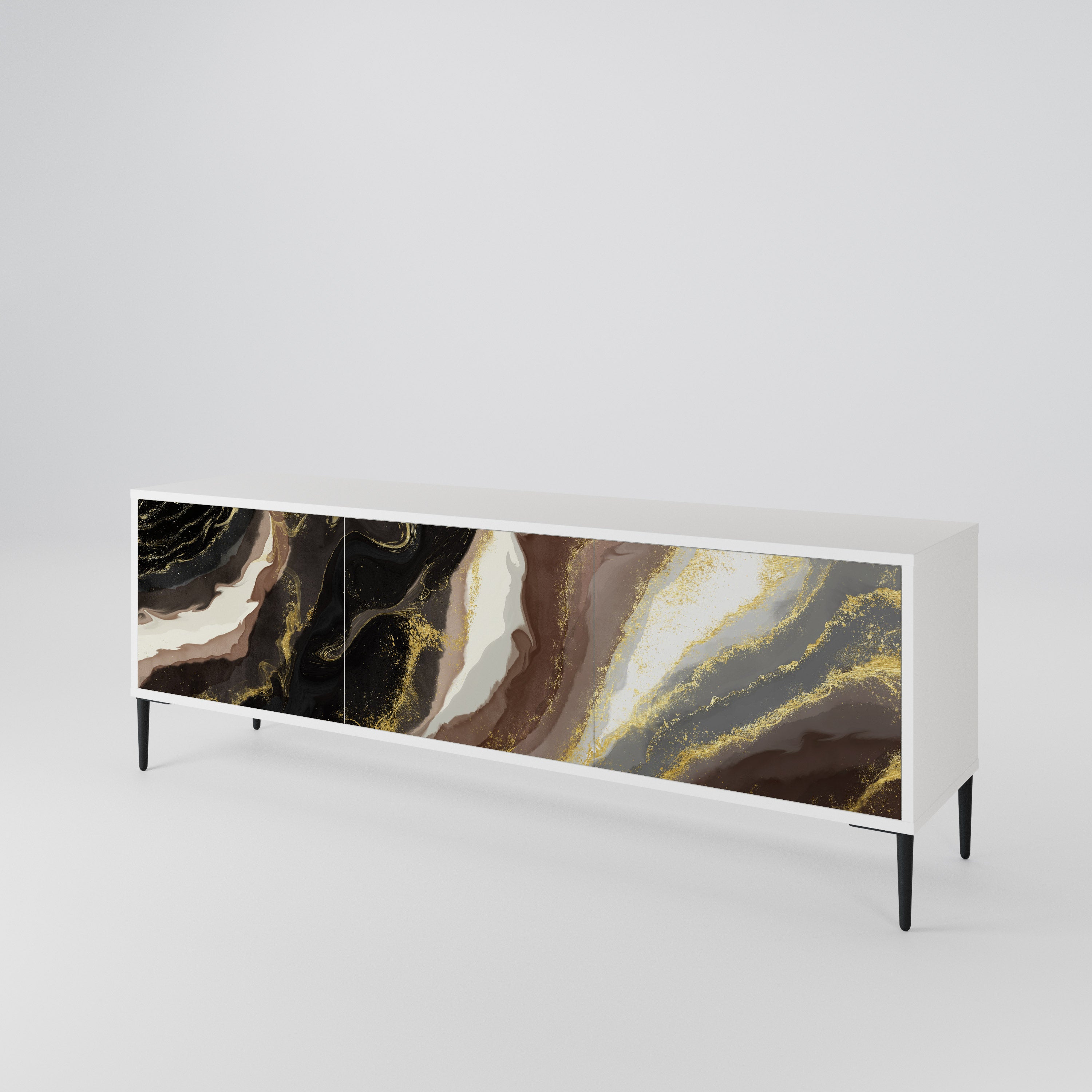 GOLD DUST Mueble de TV de 3 Puertas