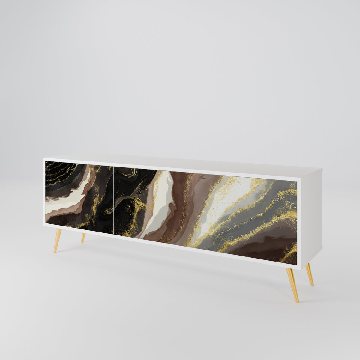GOLD DUST Mueble de TV de 3 Puertas