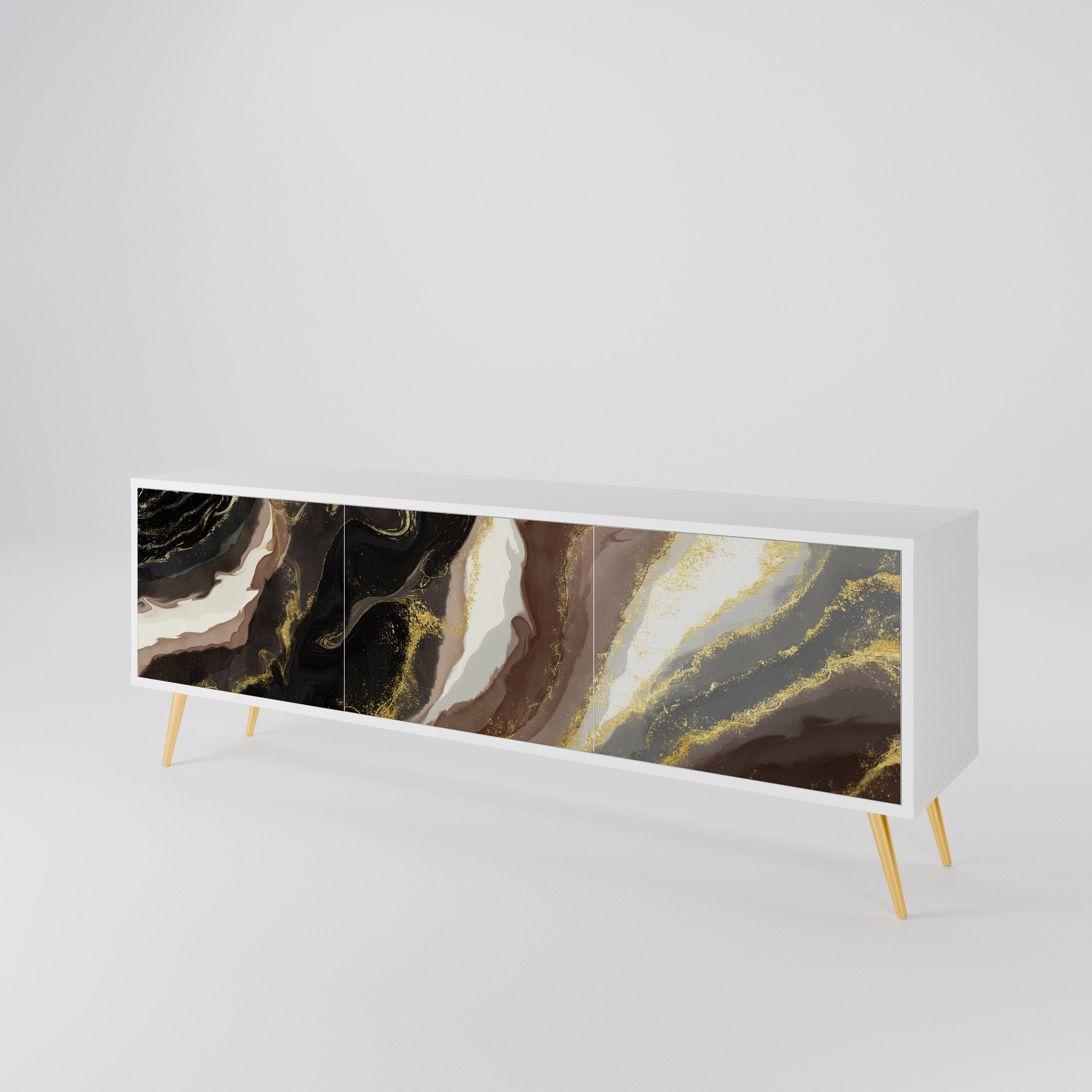GOLD DUST Mueble de TV de 3 Puertas