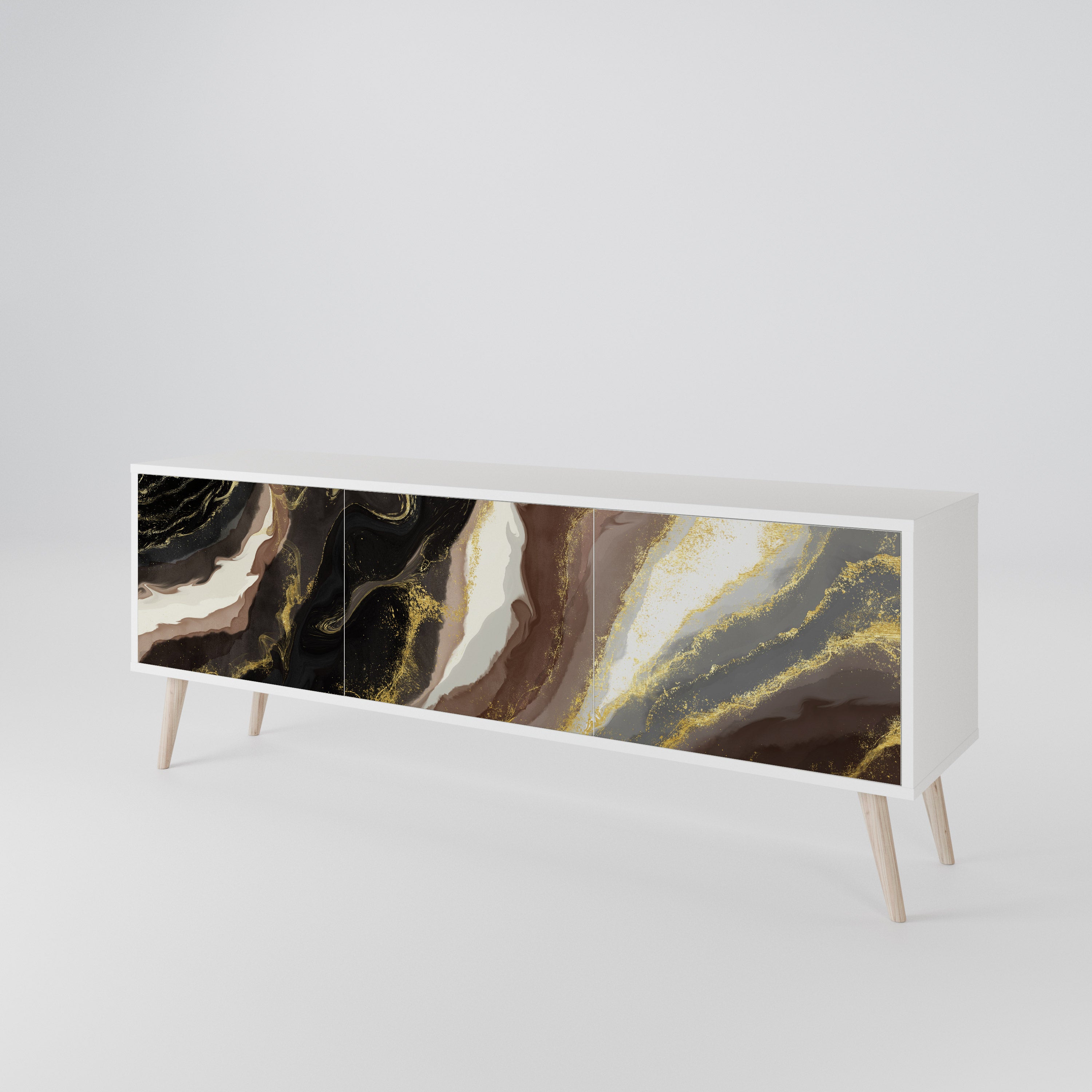 GOLD DUST Mueble de TV de 3 Puertas