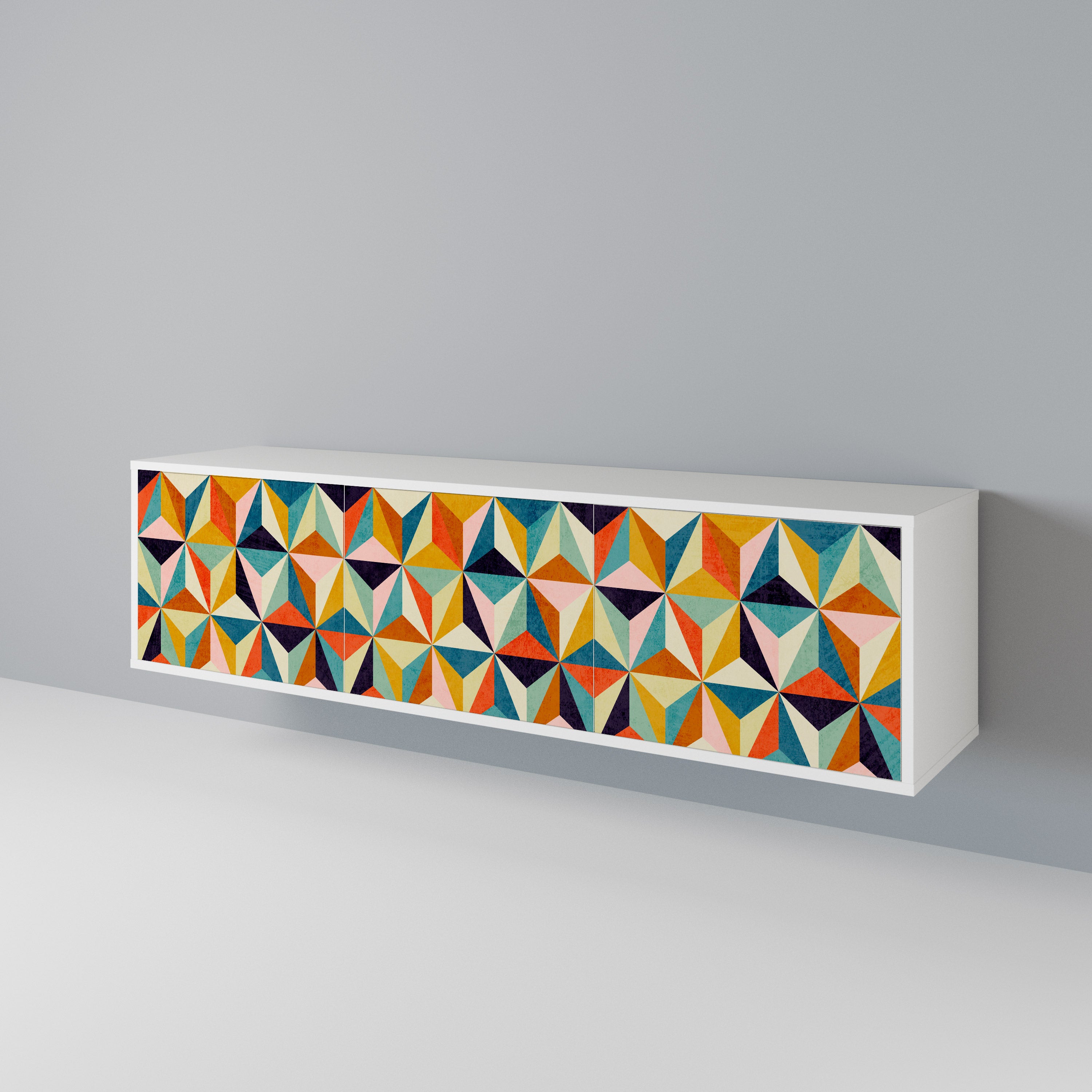 TESSELATE TREASURES Mueble de TV de 3 Puertas