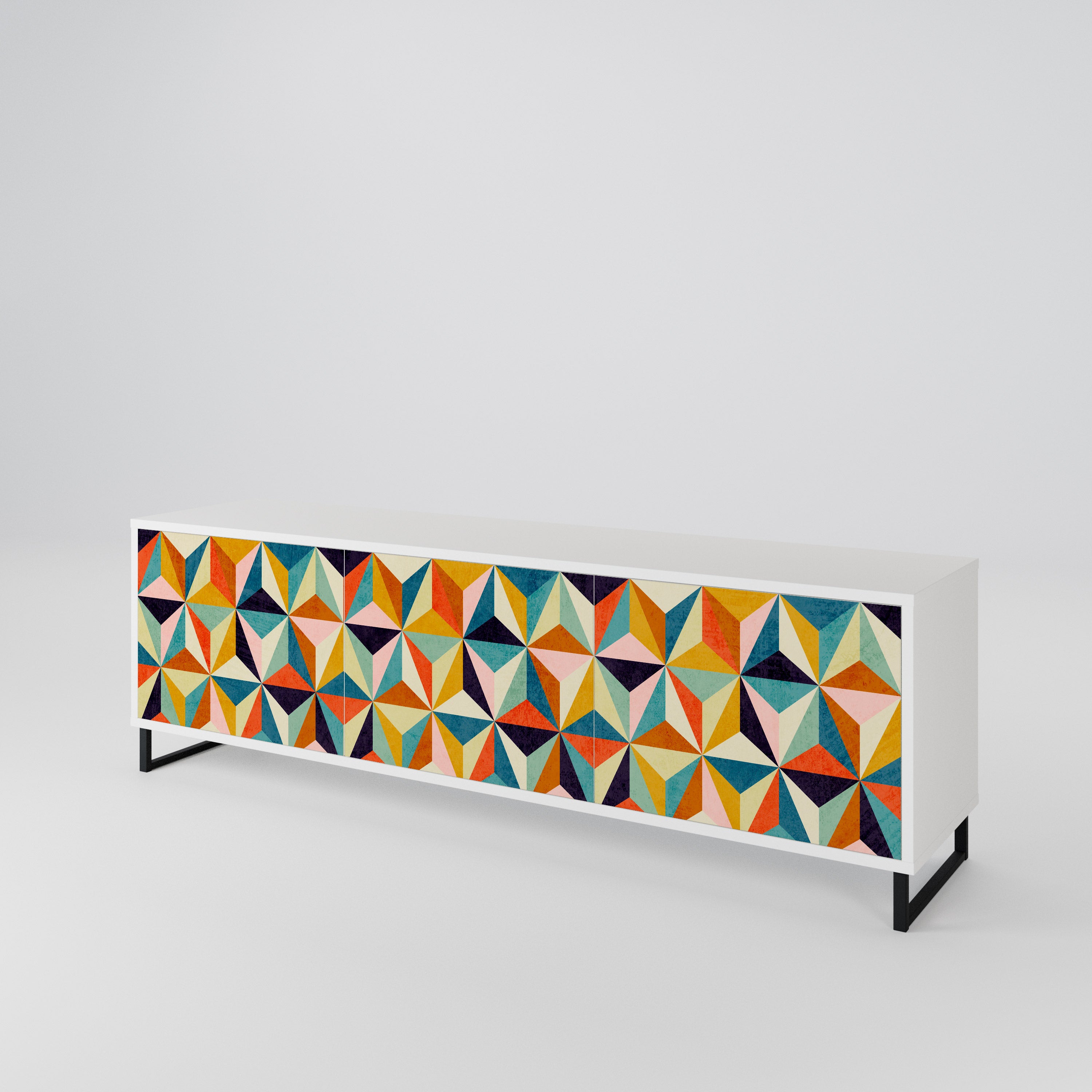 TESSELATE TREASURES Mueble de TV de 3 Puertas