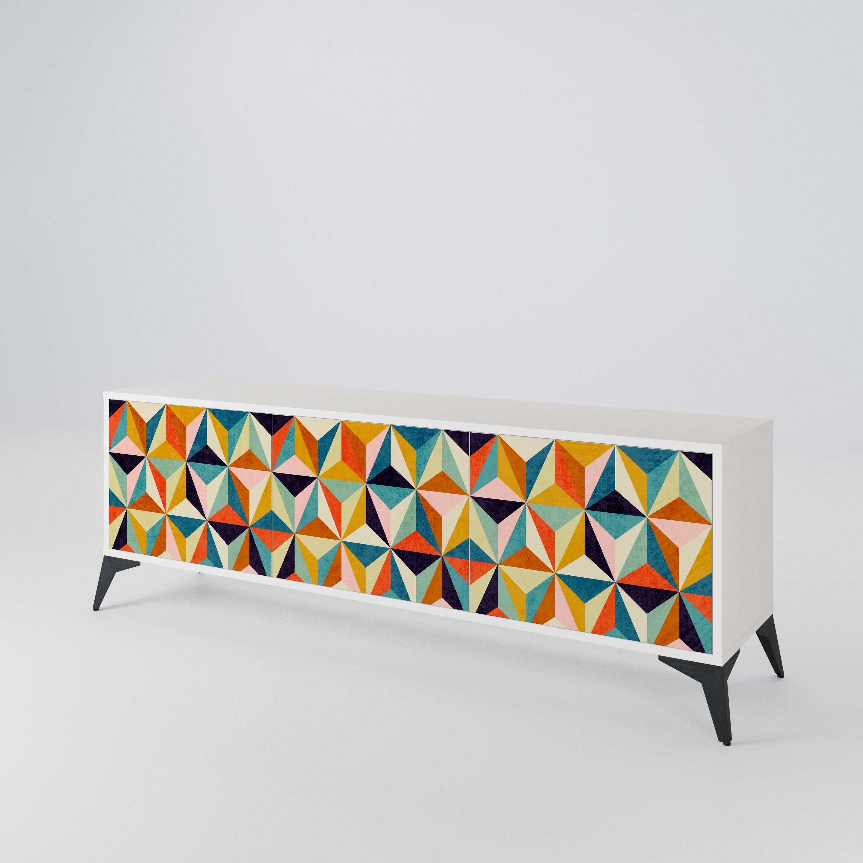 TESSELATE TREASURES Mueble de TV de 3 Puertas
