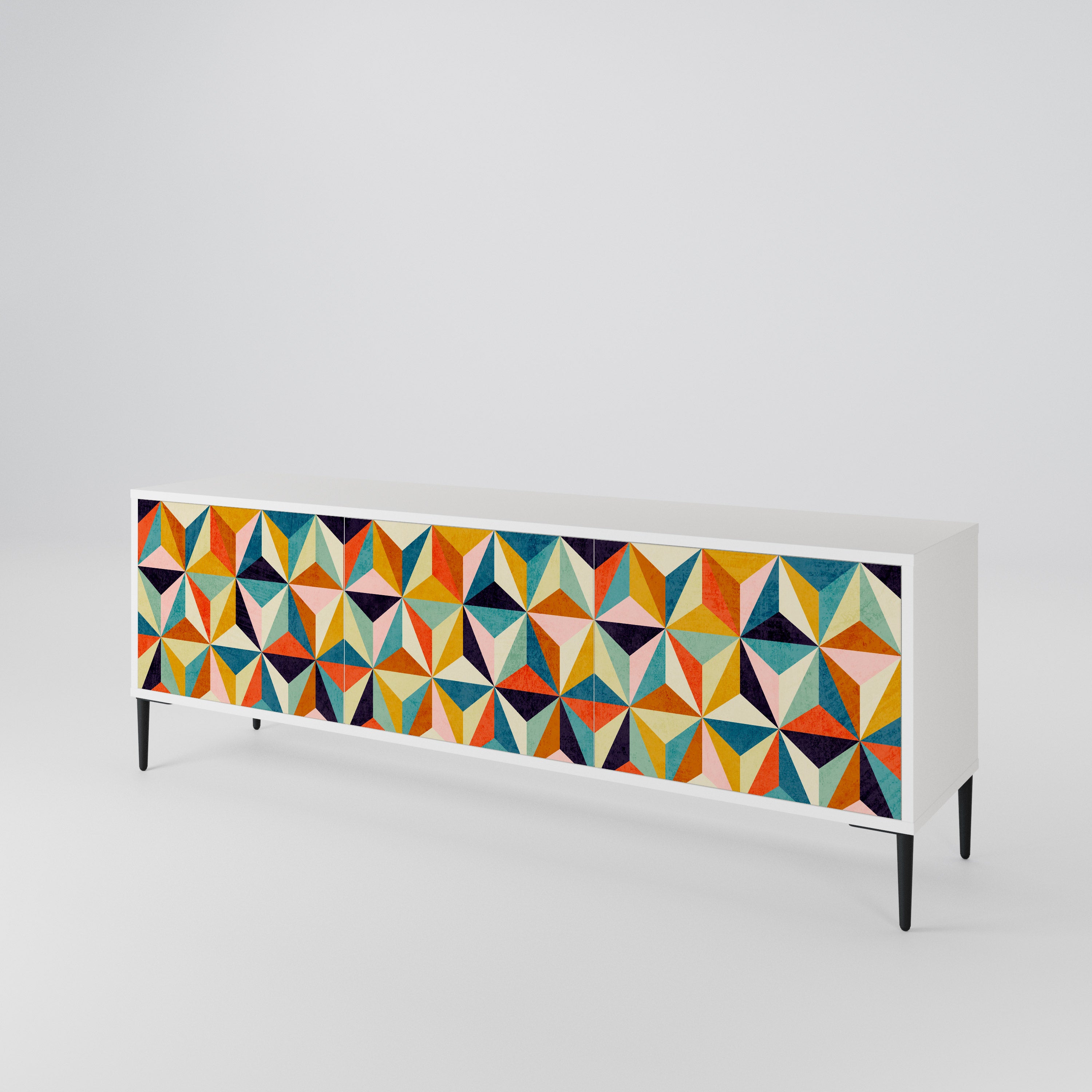 TESSELATE TREASURES Mueble de TV de 3 Puertas