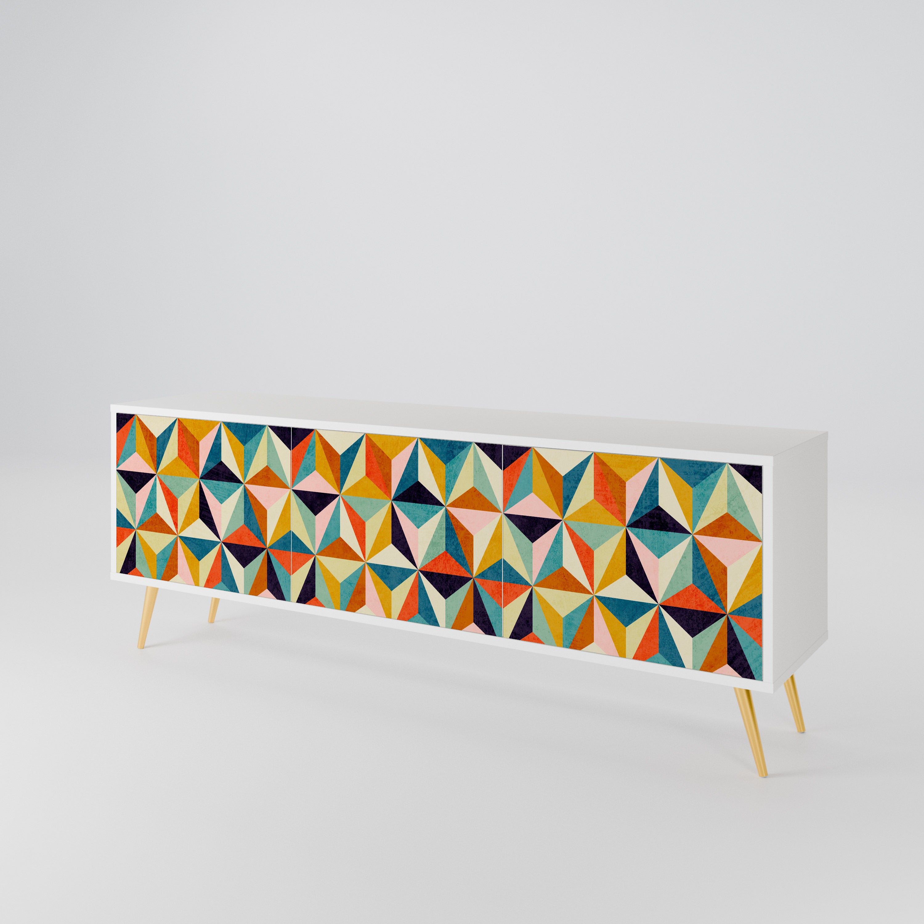 TESSELATE TREASURES Mueble de TV de 3 Puertas