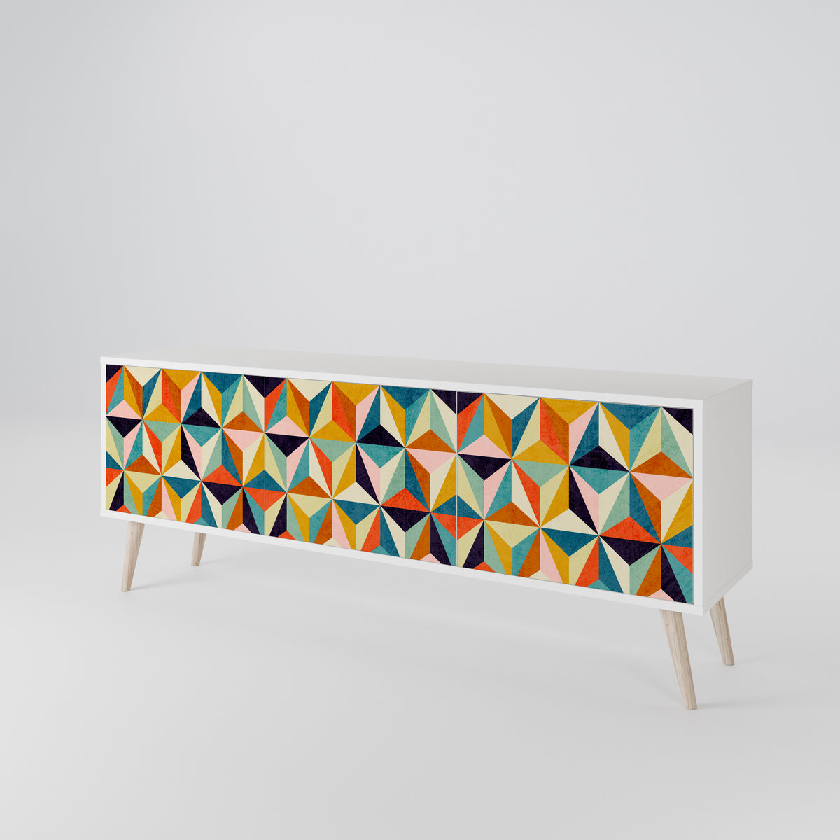 TESSELATE TREASURES Mueble de TV de 3 Puertas
