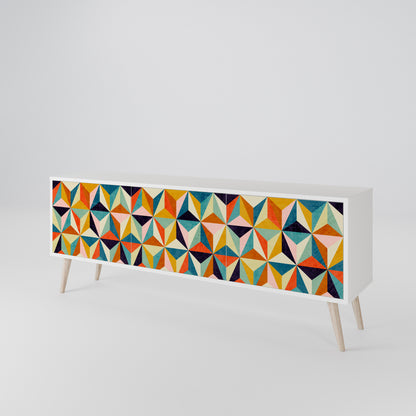 TESSELATE TREASURES Mueble de TV de 3 Puertas