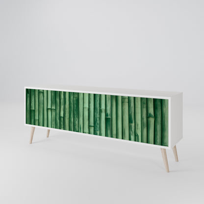 NATURAL GREEN Mueble de TV de 3 Puertas